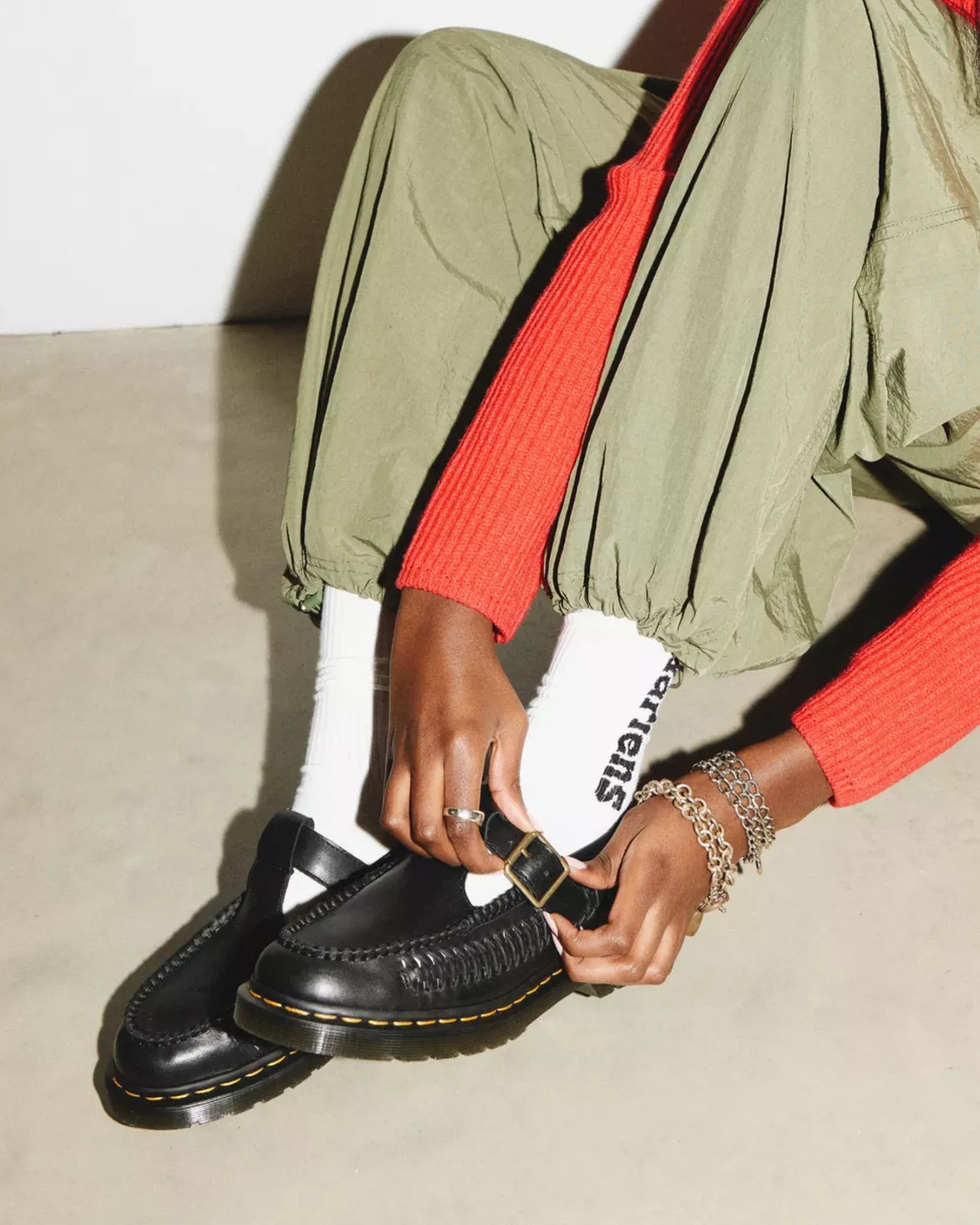 Originals|Shoes>Dr. Martens Adrian T-Bar Leather Mary Jane Shoes Black — Aniline