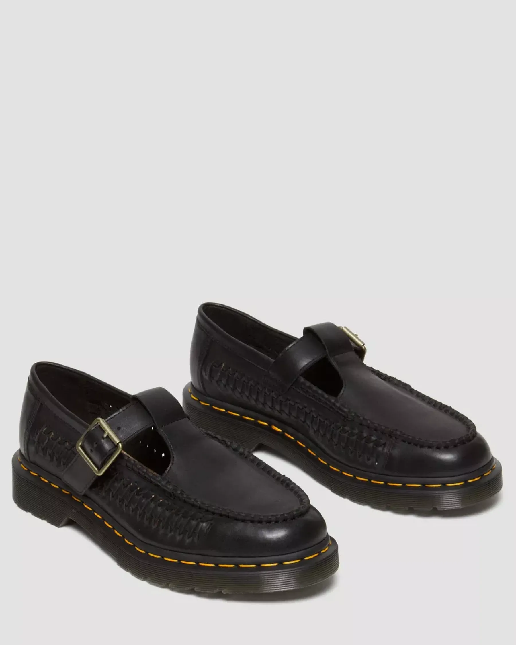 Originals|Shoes>Dr. Martens Adrian T-Bar Leather Mary Jane Shoes Black — Aniline