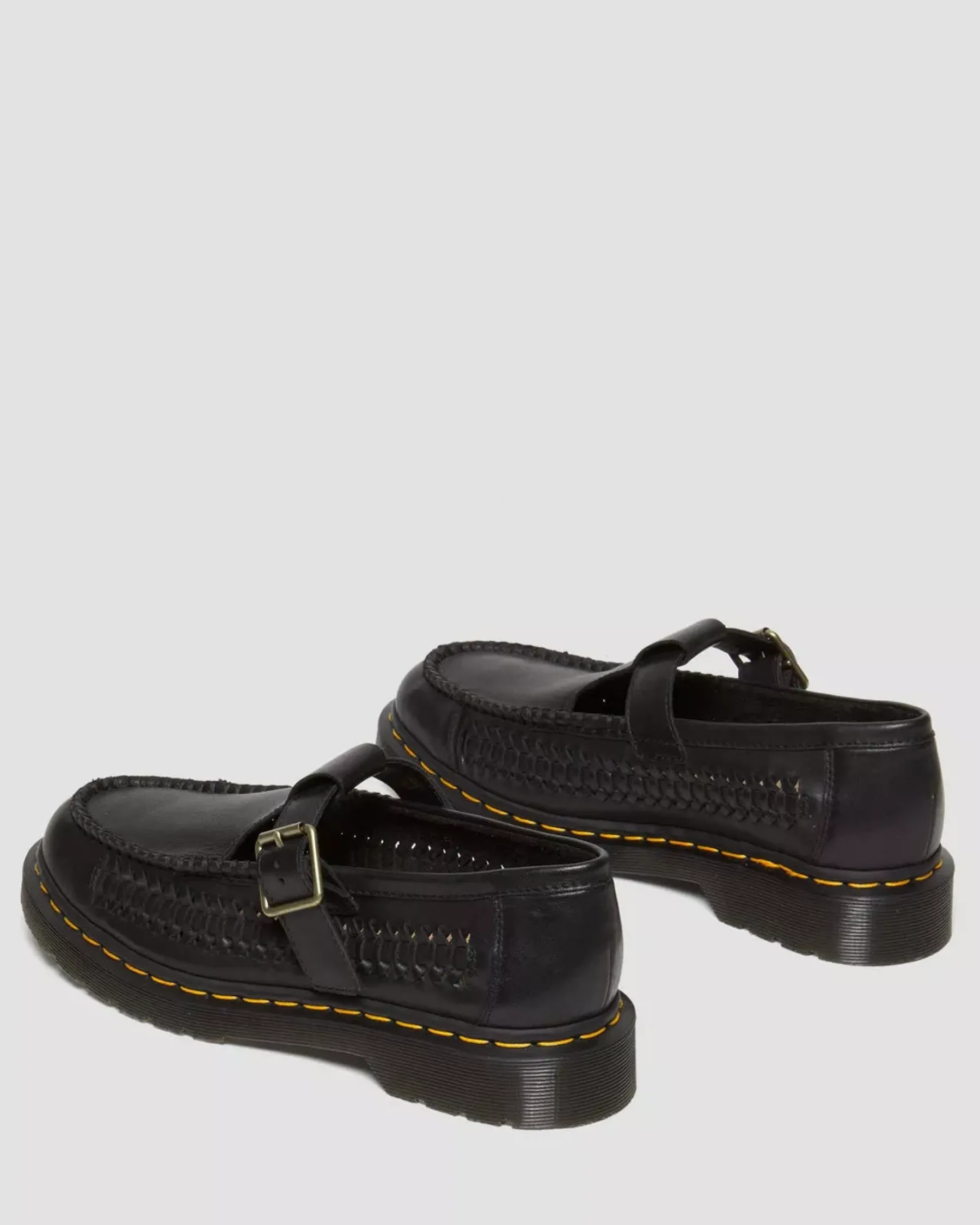 Originals|Shoes>Dr. Martens Adrian T-Bar Leather Mary Jane Shoes Black — Aniline
