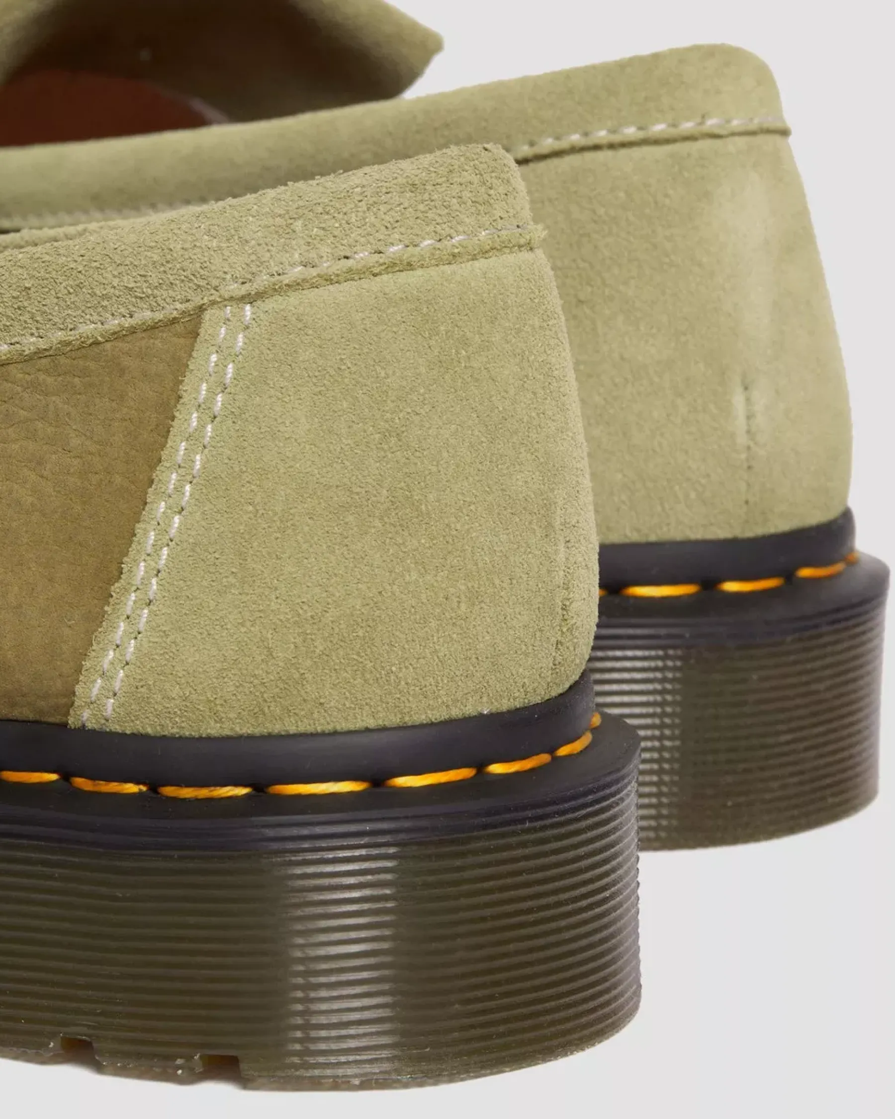 Originals|Shoes>Dr. Martens Adrian Tumbled Nubuck Leather Tassel Loafers Muted Olive — Tumbled Nubuck