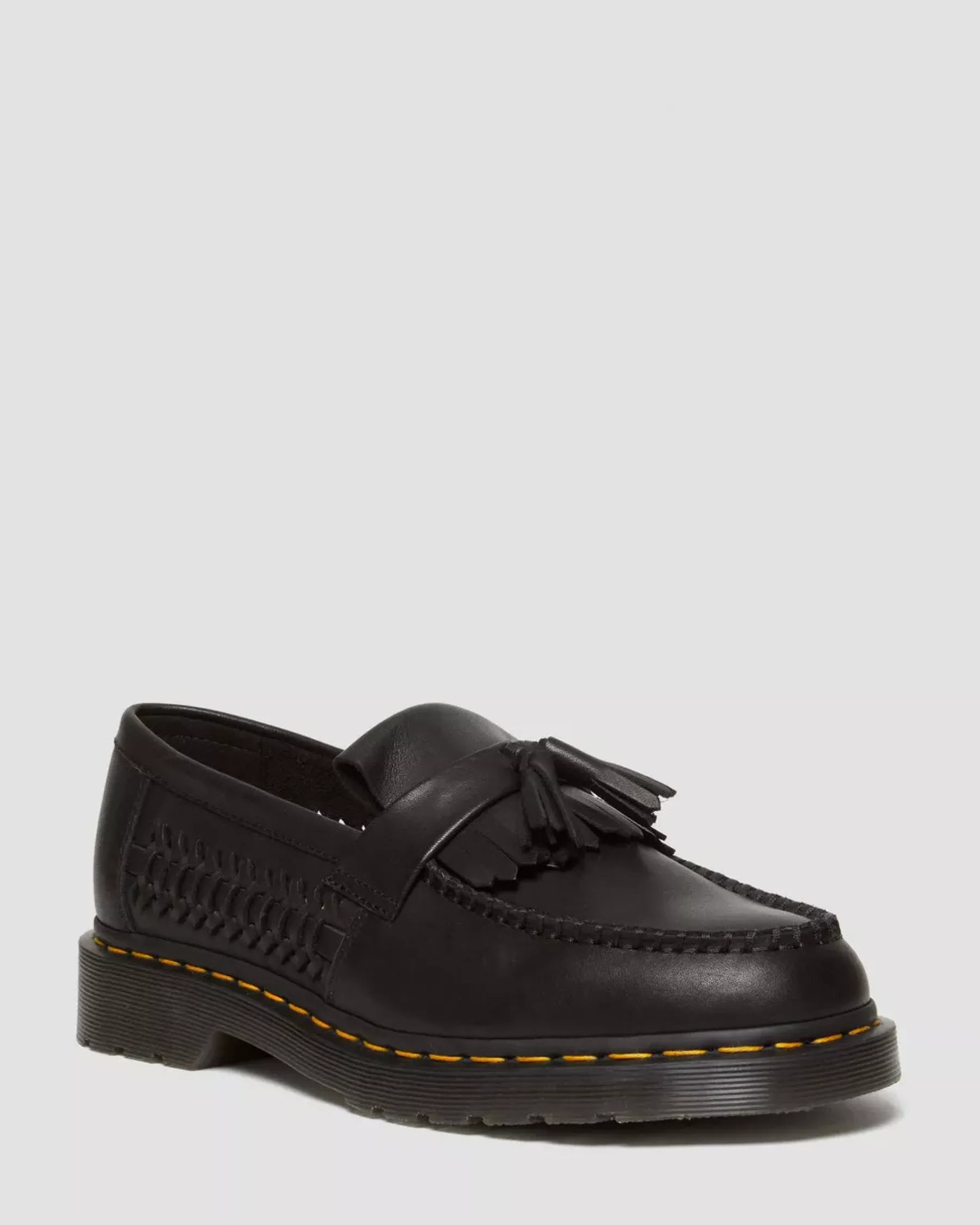 Originals|Shoes>Dr. Martens Adrian Woven Leather Tassel Loafers Black — Aniline