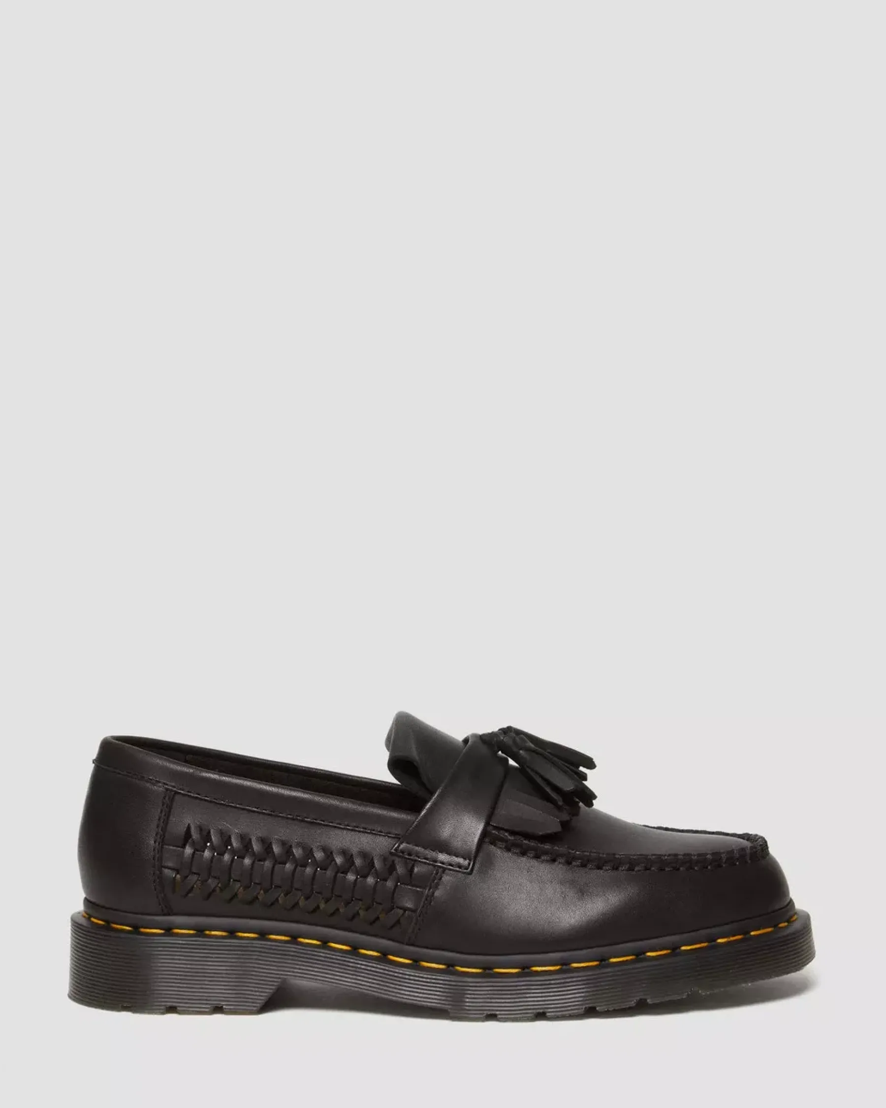Originals|Shoes>Dr. Martens Adrian Woven Leather Tassel Loafers Black — Aniline