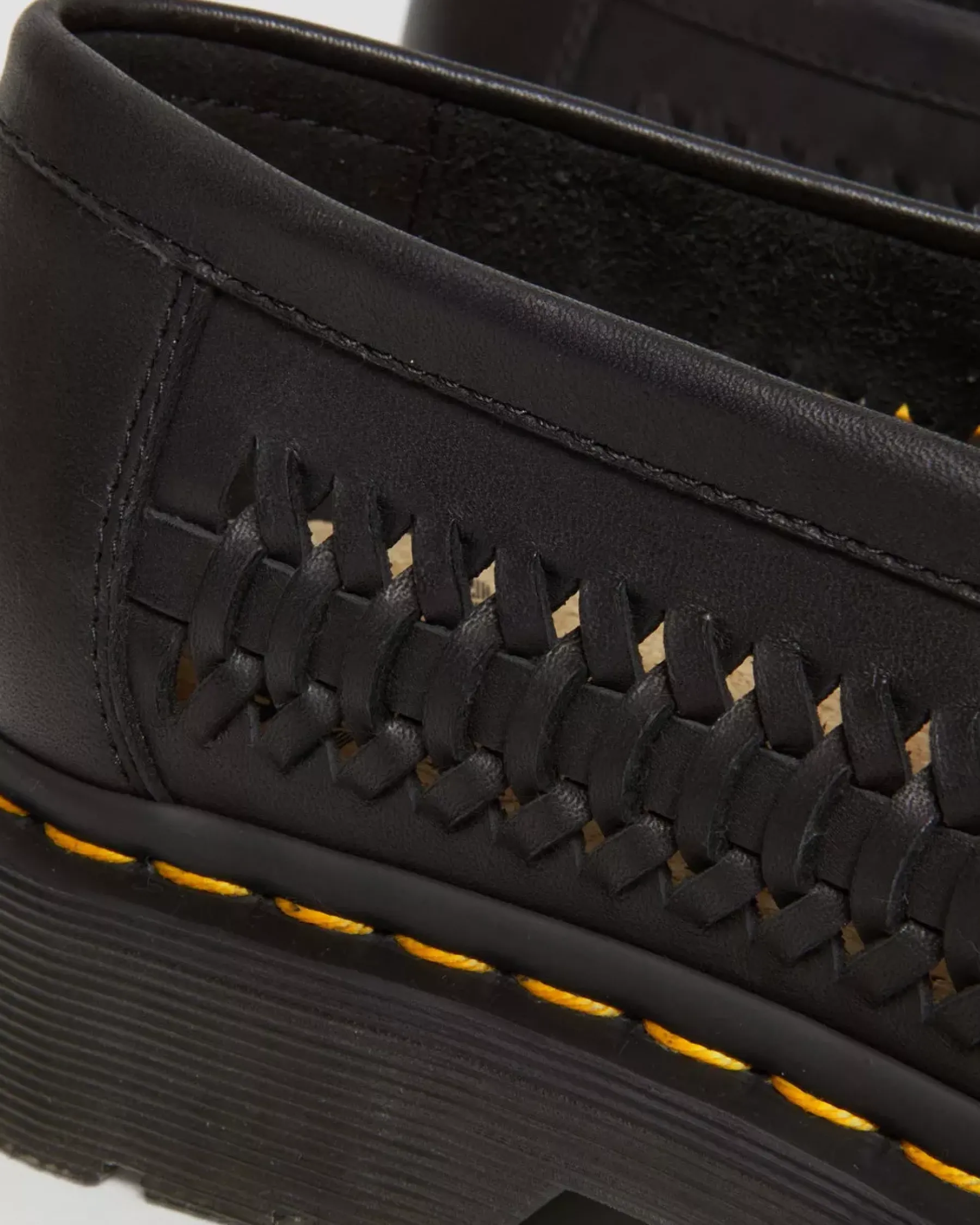 Originals|Shoes>Dr. Martens Adrian Woven Leather Tassel Loafers Black — Aniline