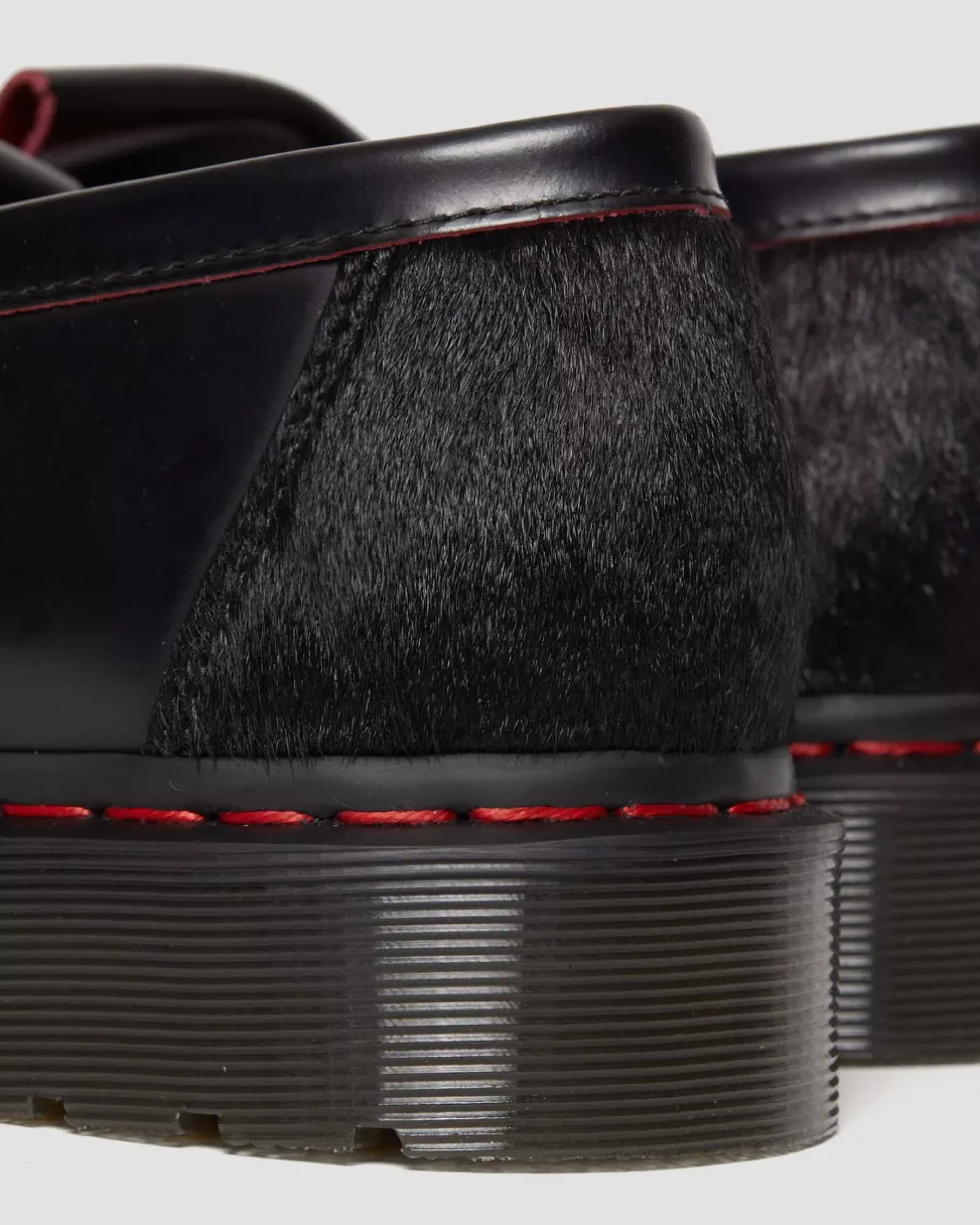 Originals|Shoes>Dr. Martens Adrian Year of the Dragon Hair-On Tassel Loafers Black+Red+Black — Smooth Slice+Hair On