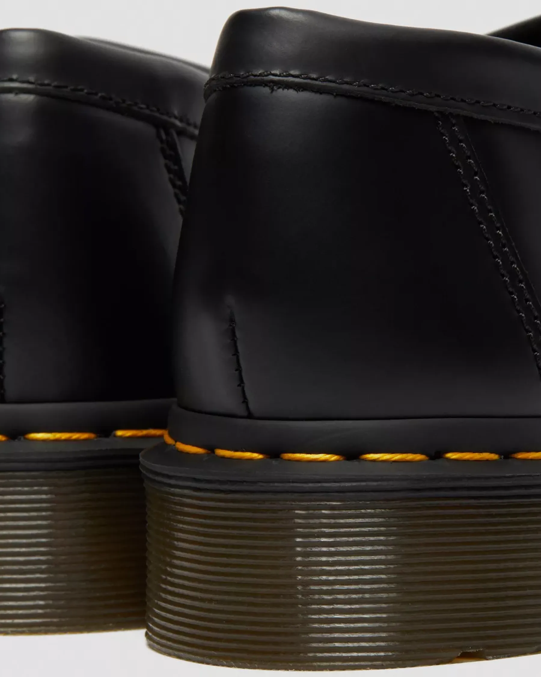 Originals|Bestsellers>Dr. Martens Adrian Yellow Stitch Leather Tassel Loafers Black — Smooth Leather