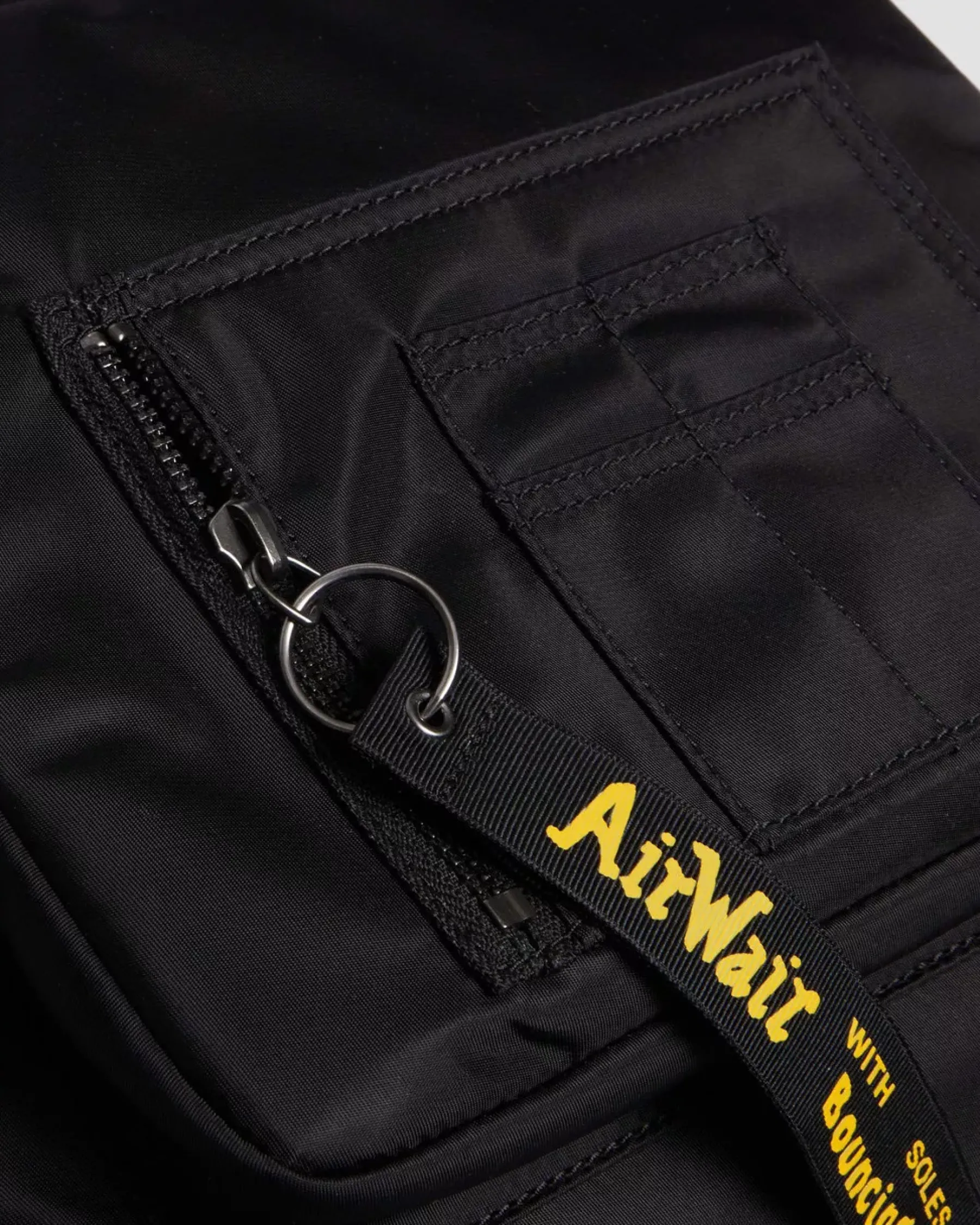 Accessories|Collaborations>Dr. Martens Alpha Industries Leather & Nylon Backpack Black