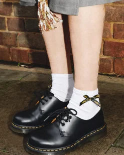 Socks|Accessories>Dr. Martens Ankle Bow Organic Cotton Blend Socks White — Cotton Blend