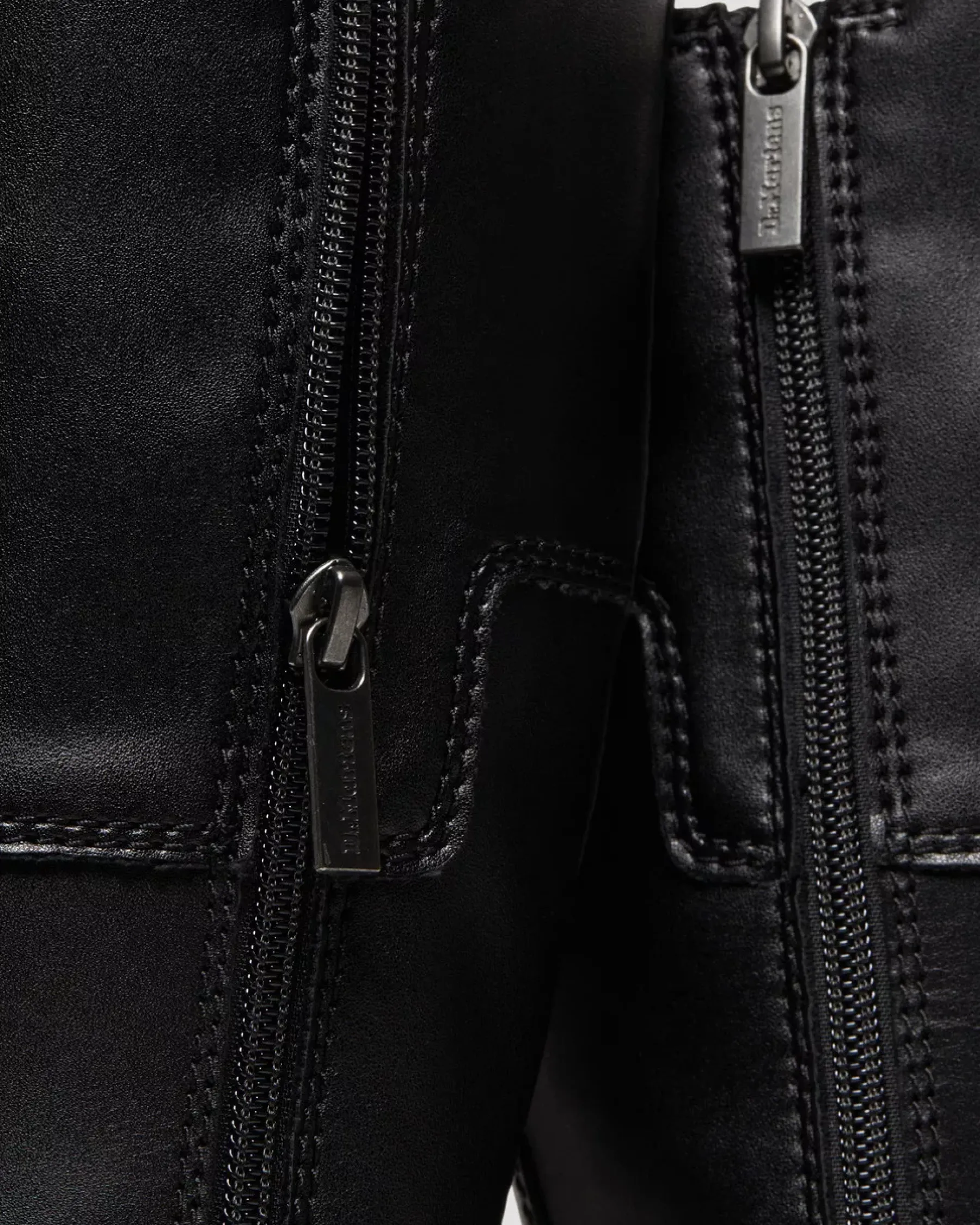 Platform Boots|Platforms>Dr. Martens Audrick 20-Eye Leather Knee High Platform Boots Black — Nappa Lux