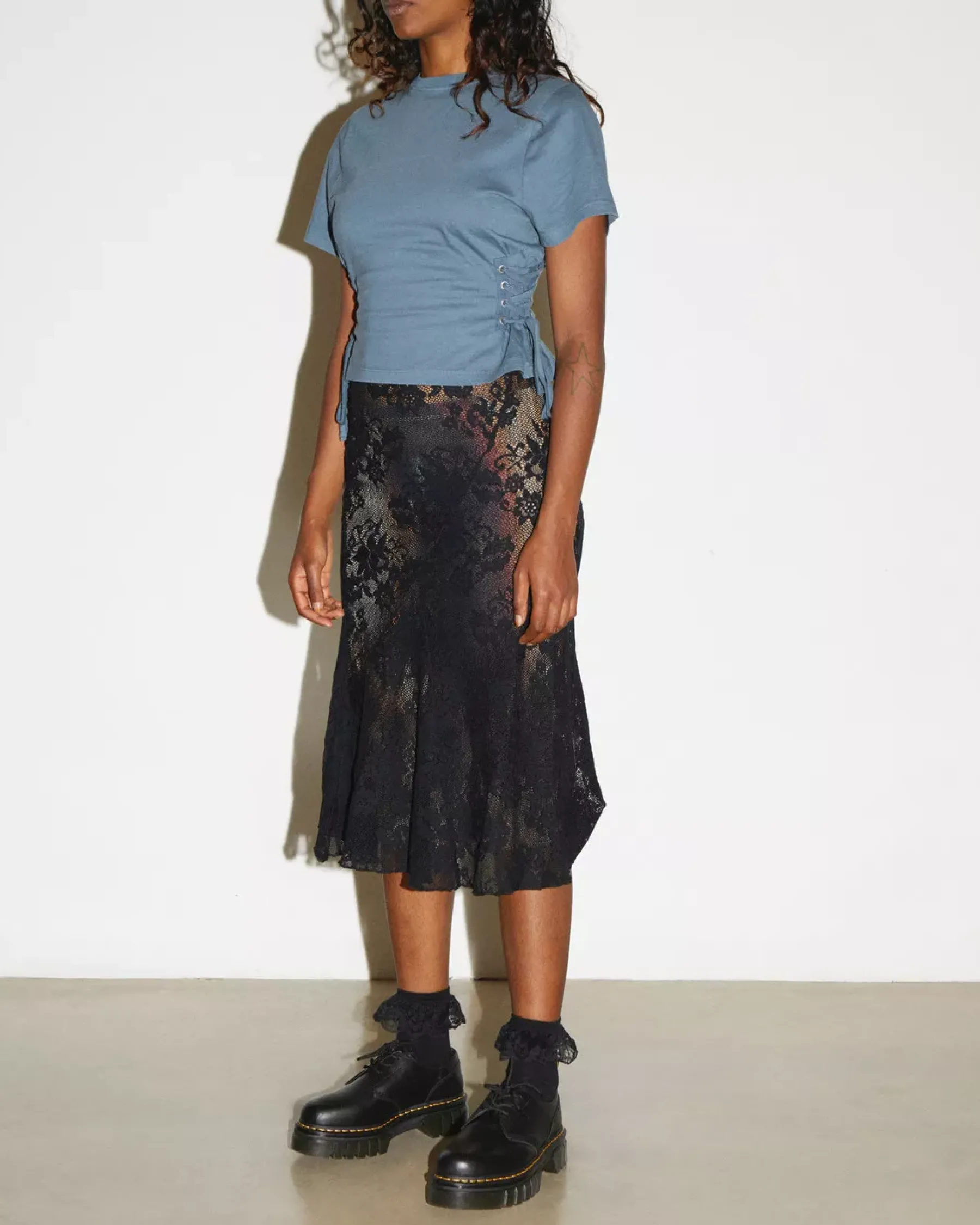 Platform Shoes|Oxfords>Dr. Martens Audrick Nappa Leather Platform Shoes Black — Nappa Lux