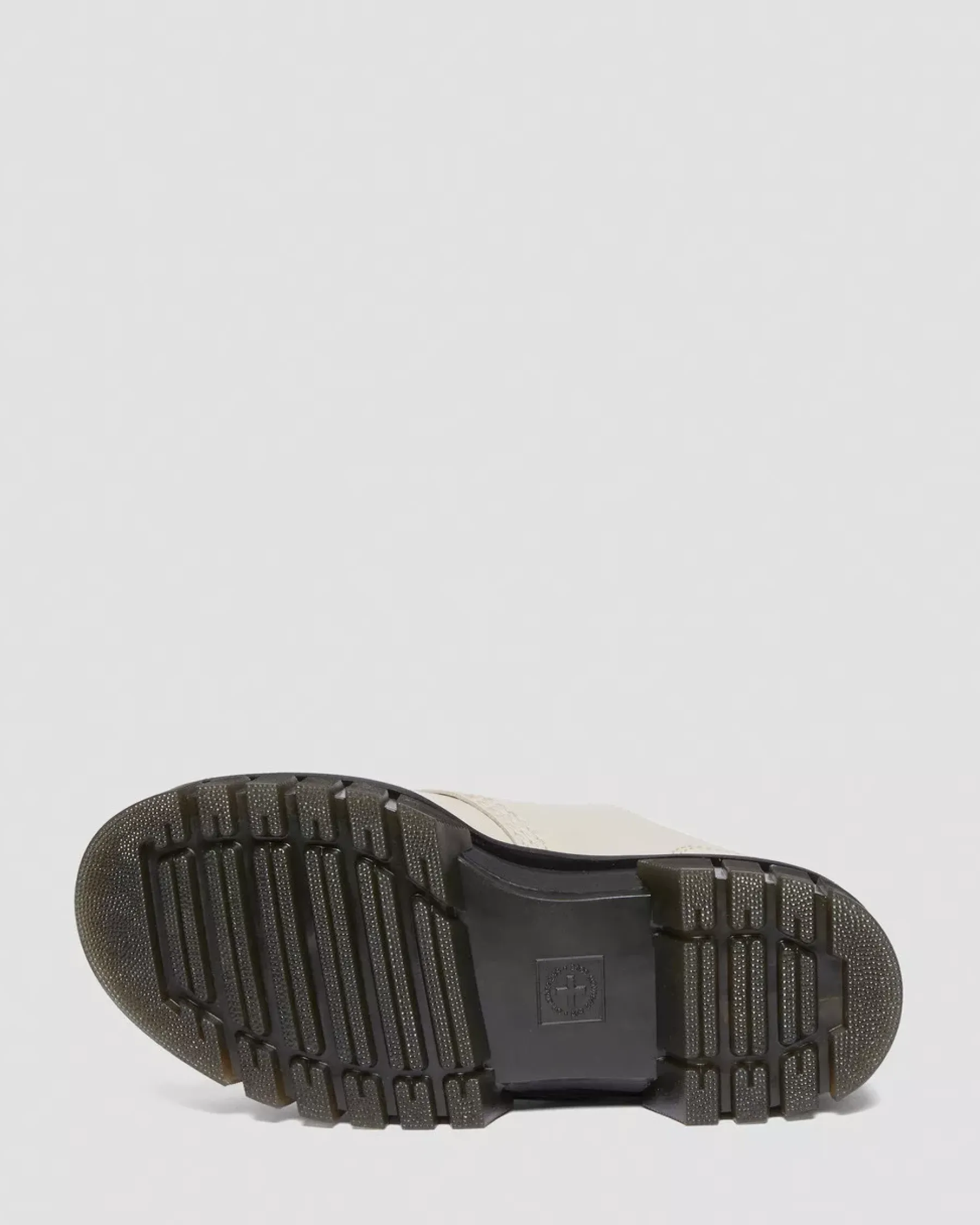 Platform Shoes|Oxfords>Dr. Martens Audrick Nappa Leather Platform Shoes Cobblestone Grey — Nappa Lux