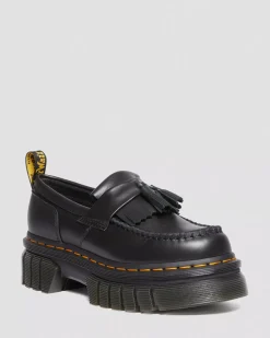 Originals|Platform Shoes>Dr. Martens Audrick Nappa Lux Platform Loafers Black — Nappa Lux