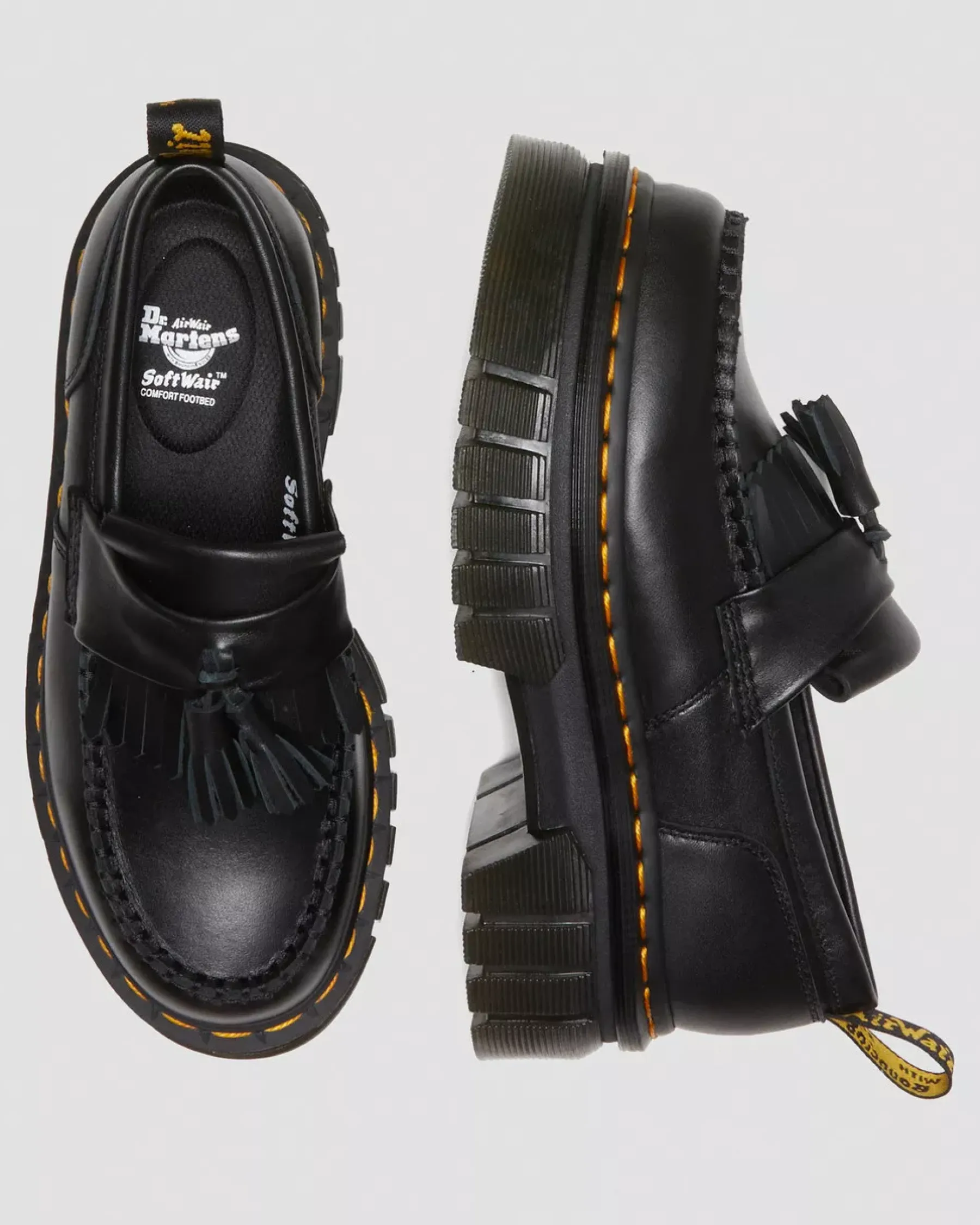 Originals|Platform Shoes>Dr. Martens Audrick Nappa Lux Platform Loafers Black — Nappa Lux