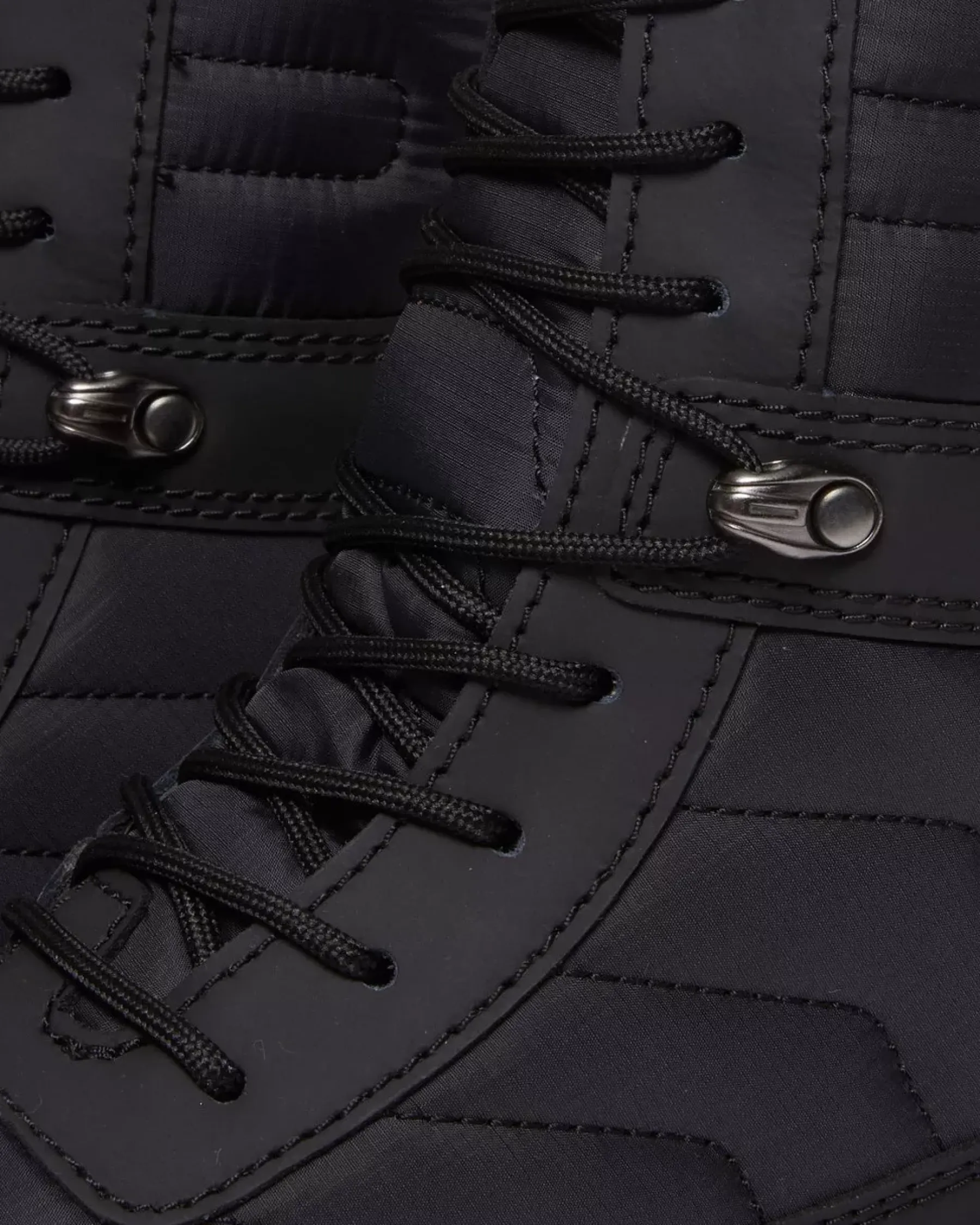 Platform Boots|Winter Boots>Dr. Martens Audrick Quilted Platform Ankle Boots BLACK — Rubberised Leather+Warm Quilted