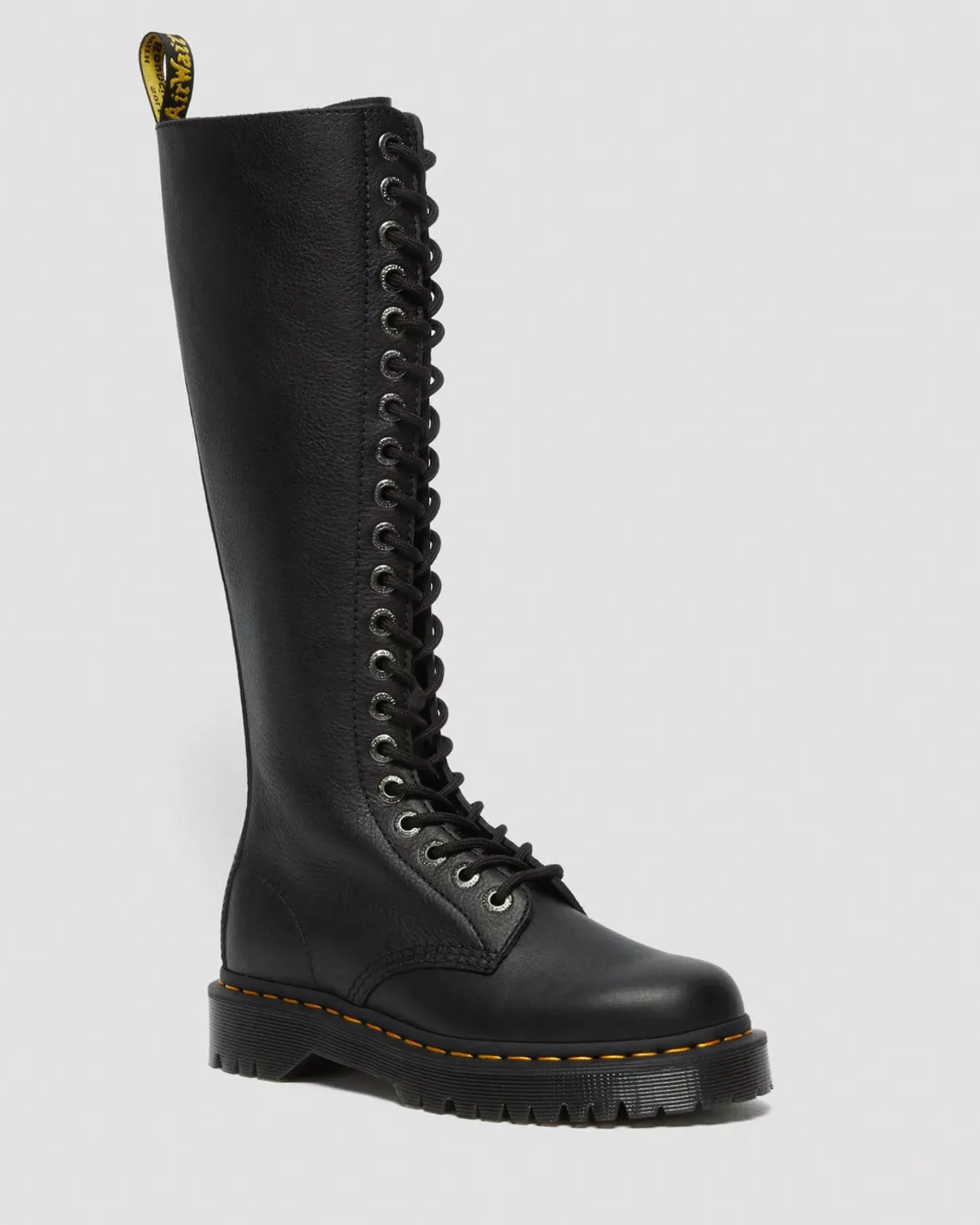 Platform Boots|Platforms>Dr. Martens 1B60 Bex Pisa Leather Knee High Boots Black — Pisa