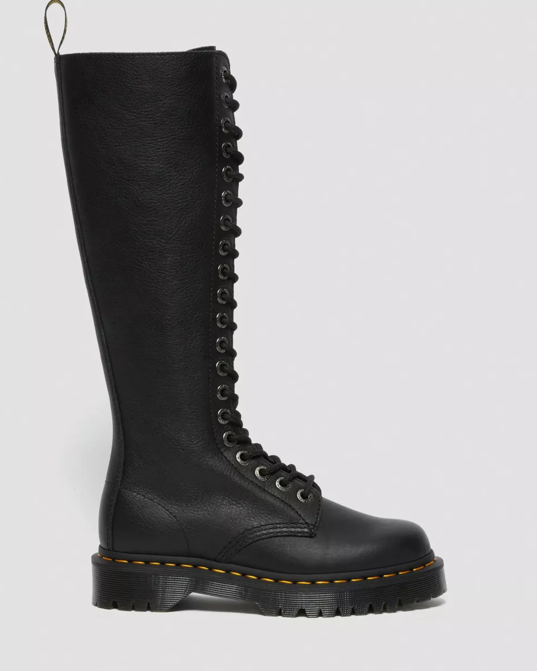 Platform Boots|Platforms>Dr. Martens 1B60 Bex Pisa Leather Knee High Boots Black — Pisa