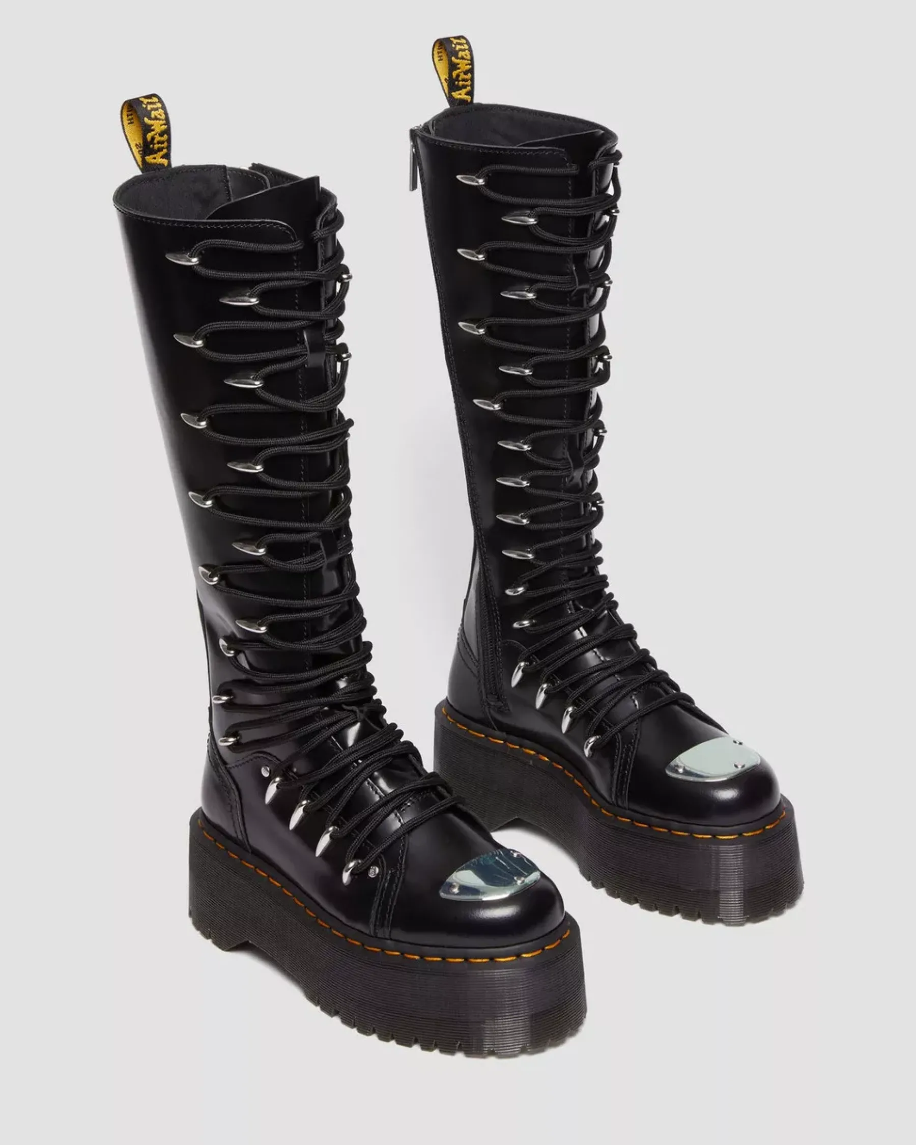Sale|Platform Boots>Dr. Martens 1B60 Max Lace Up Knee High Platform Boots Black — Buttero