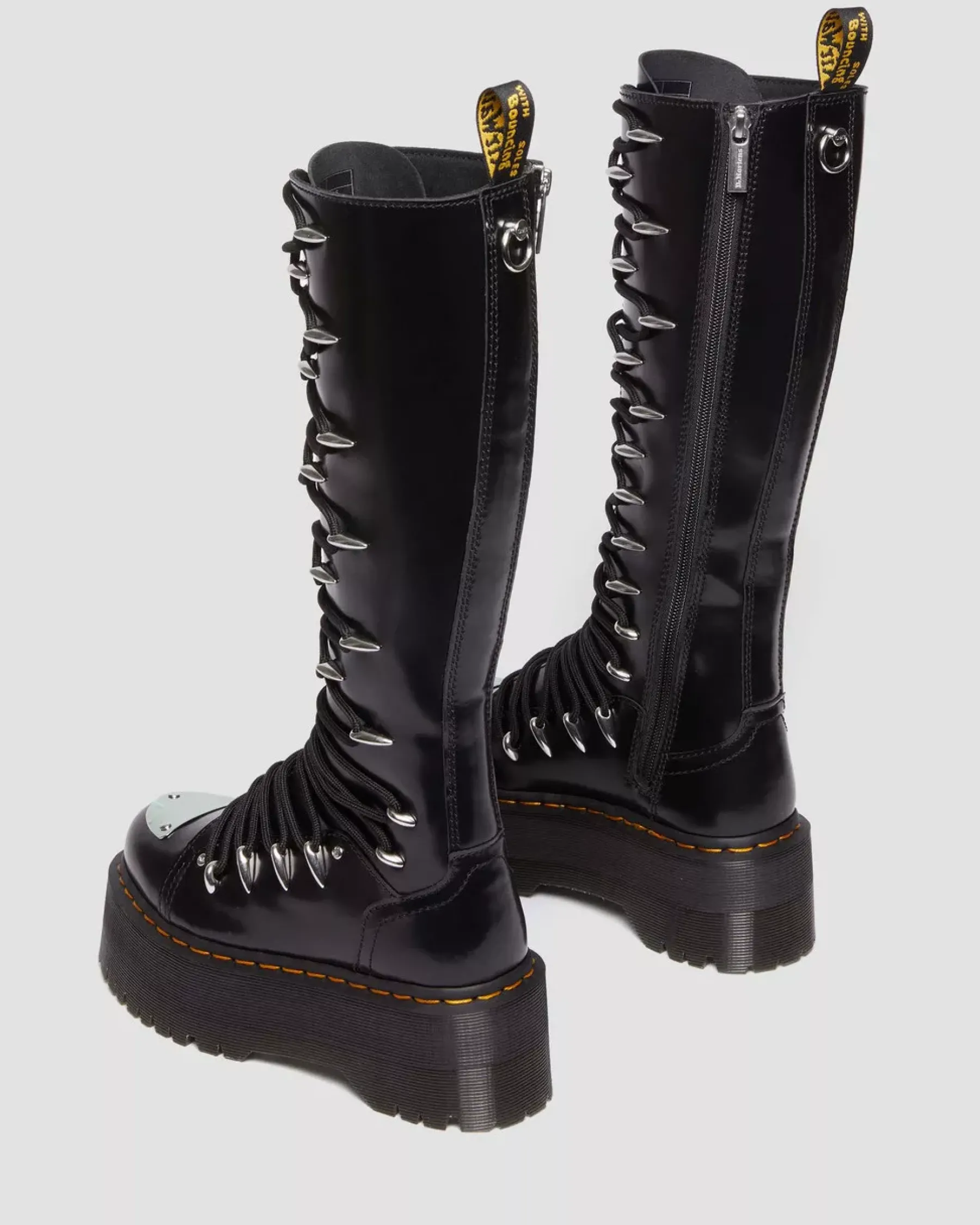 Sale|Platform Boots>Dr. Martens 1B60 Max Lace Up Knee High Platform Boots Black — Buttero