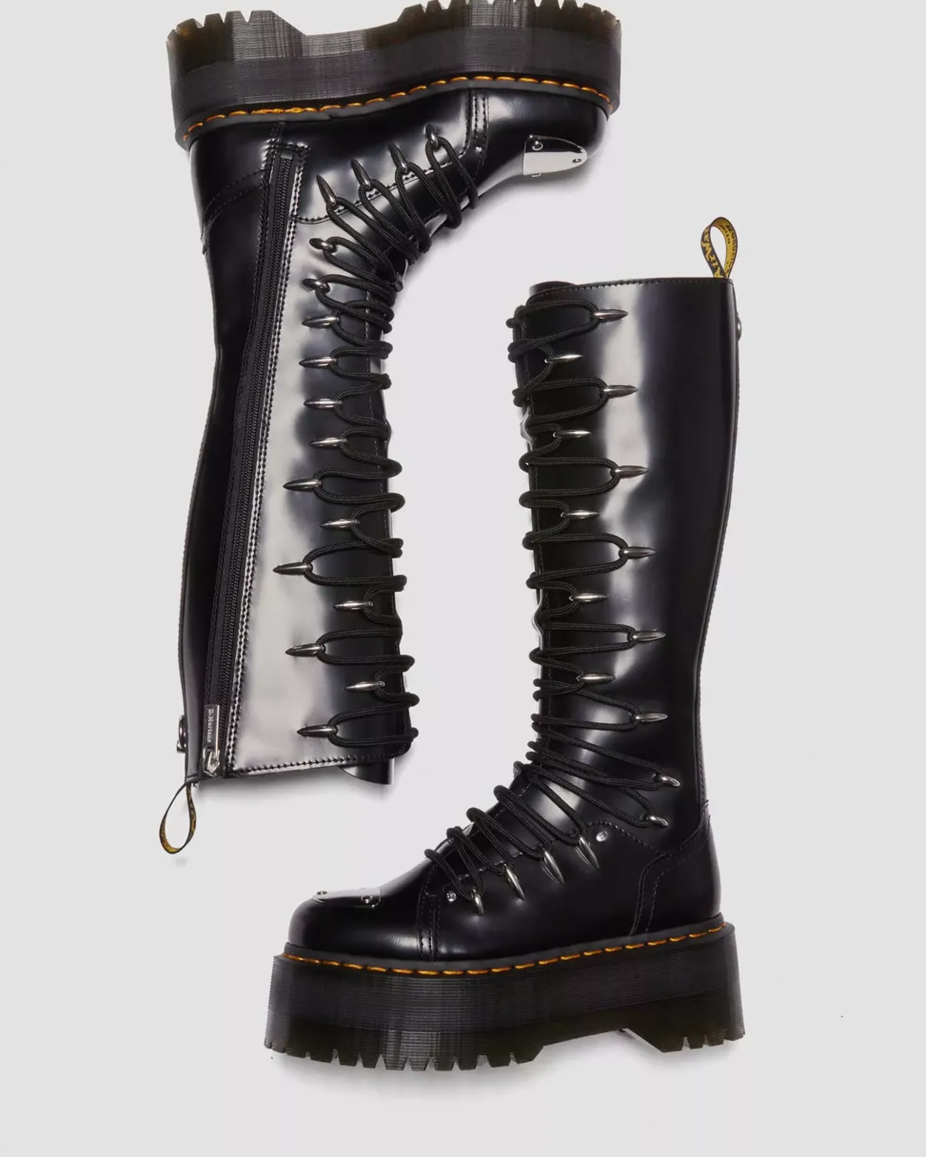 Sale|Platform Boots>Dr. Martens 1B60 Max Lace Up Knee High Platform Boots Black — Buttero