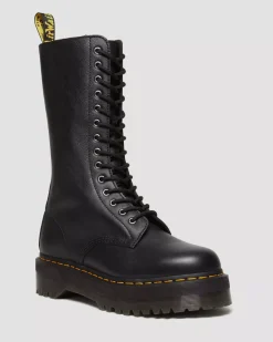 Platform Boots|Ankle Boots>Dr. Martens 1B99 Pisa Leather Mid Calf Lace Up Boots Black — Pisa