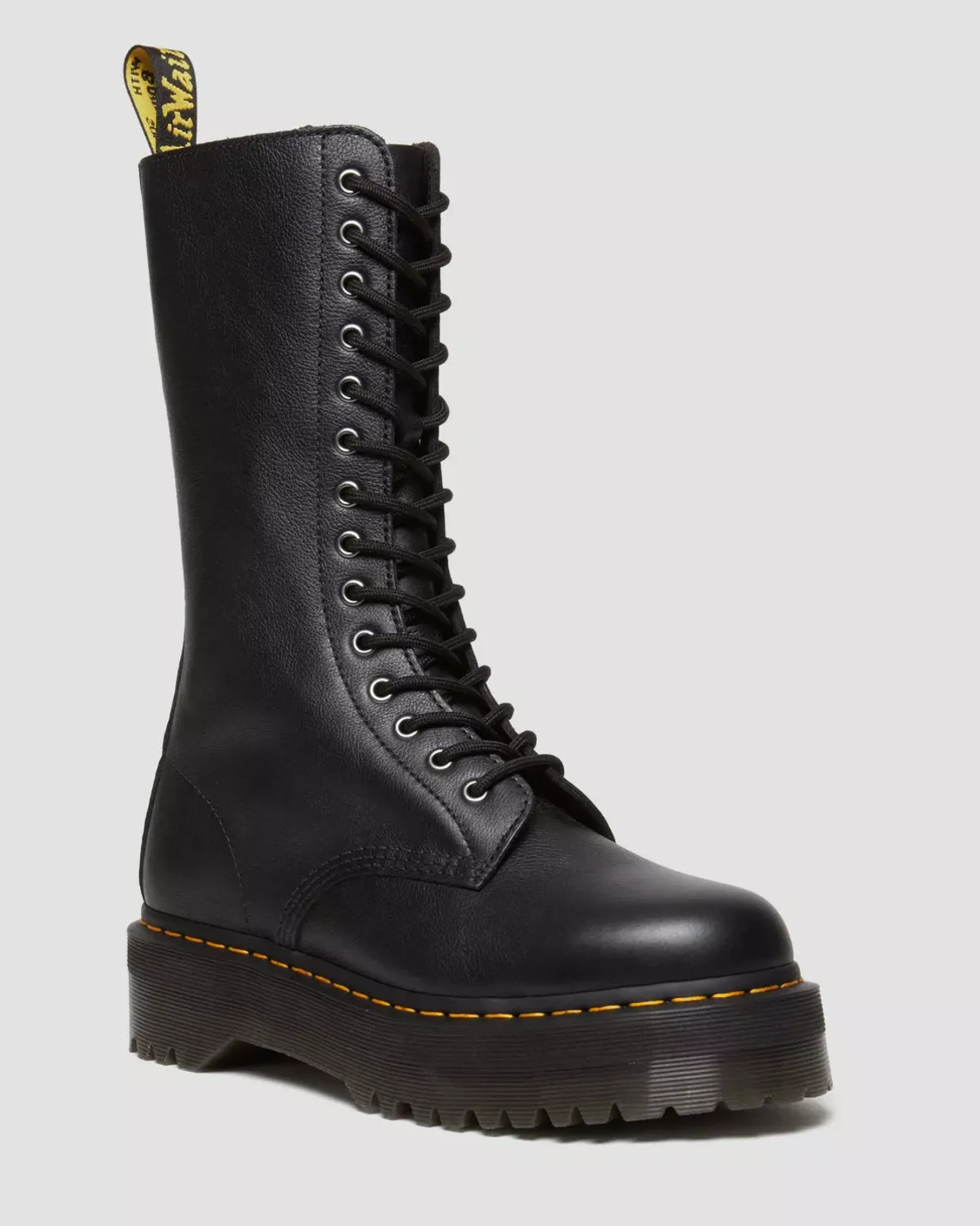 Platform Boots|Ankle Boots>Dr. Martens 1B99 Pisa Leather Mid Calf Lace Up Boots Black — Pisa