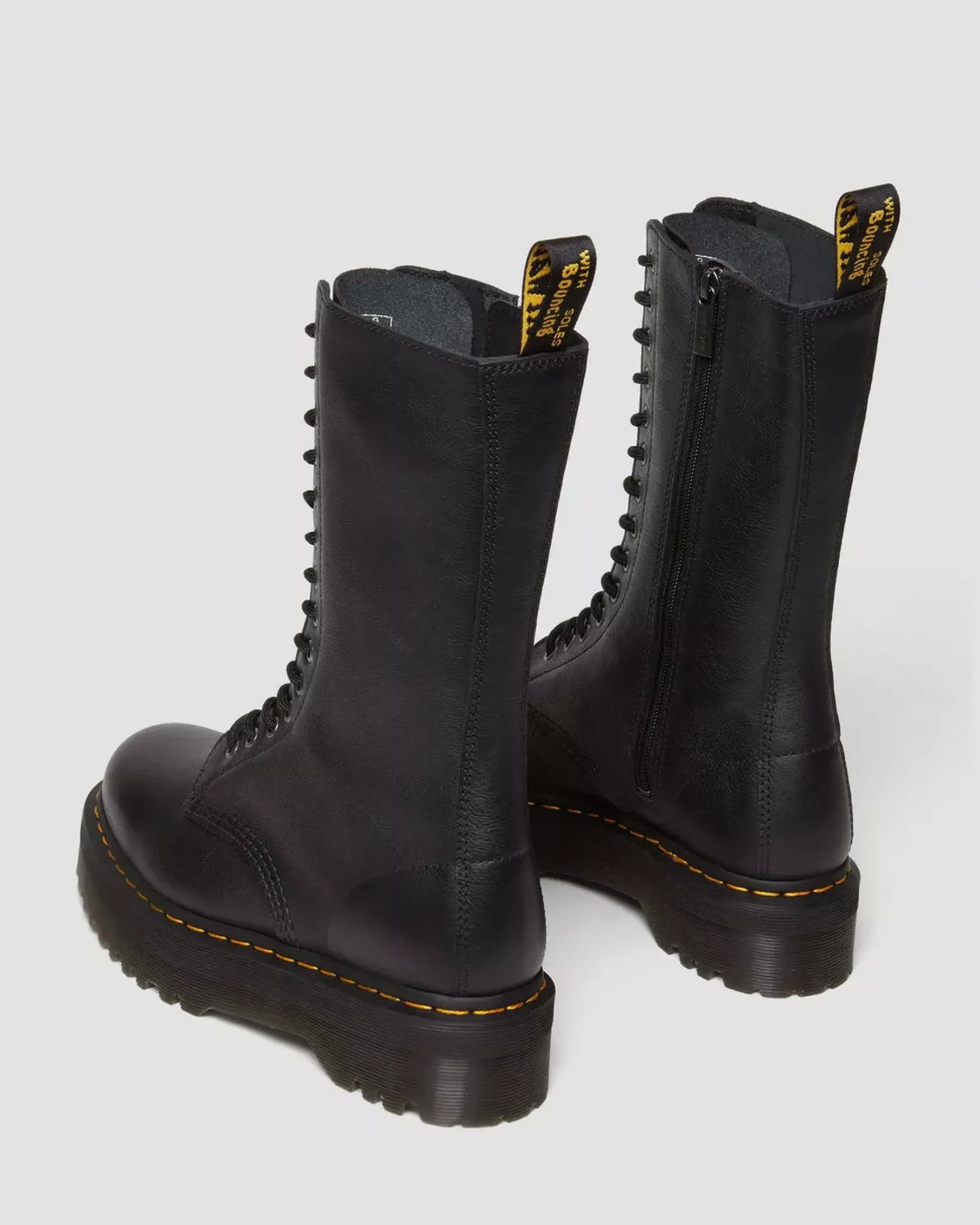 Platform Boots|Ankle Boots>Dr. Martens 1B99 Pisa Leather Mid Calf Lace Up Boots Black — Pisa