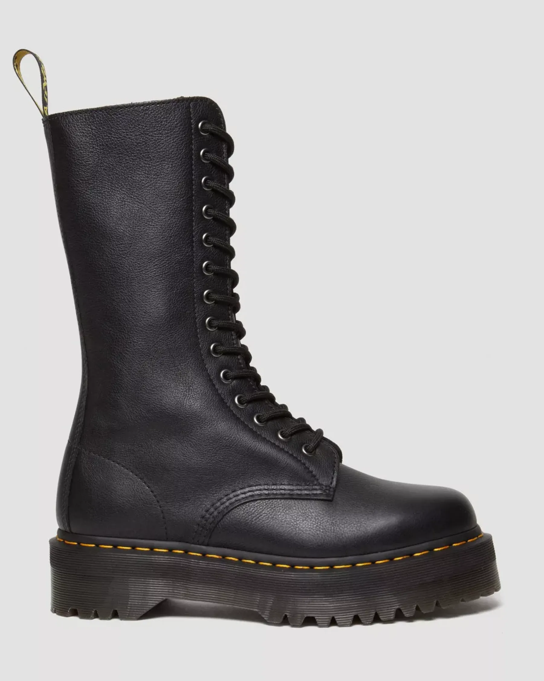 Platform Boots|Ankle Boots>Dr. Martens 1B99 Pisa Leather Mid Calf Lace Up Boots Black — Pisa