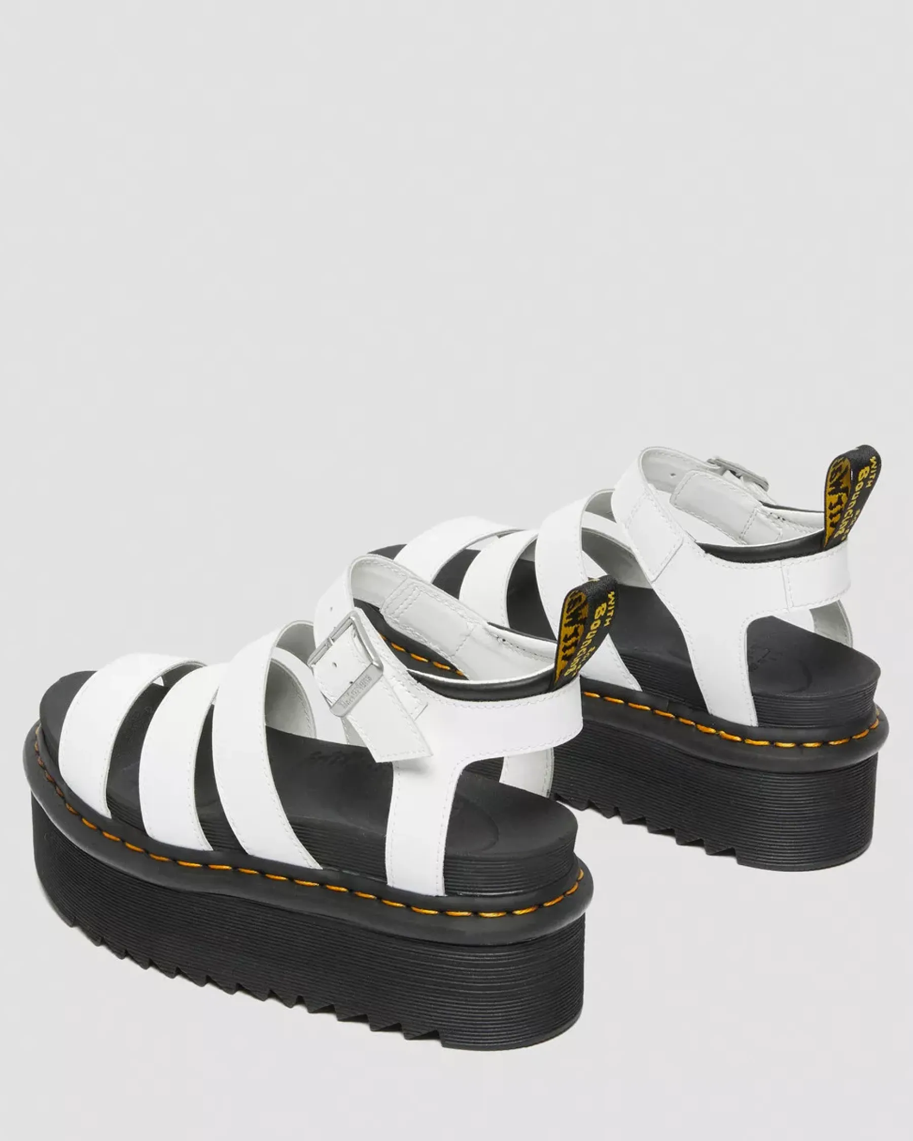 Sale|Platform Sandals>Dr. Martens Blaire Hydro Leather Platform Strap Sandals White — Hydro Leather