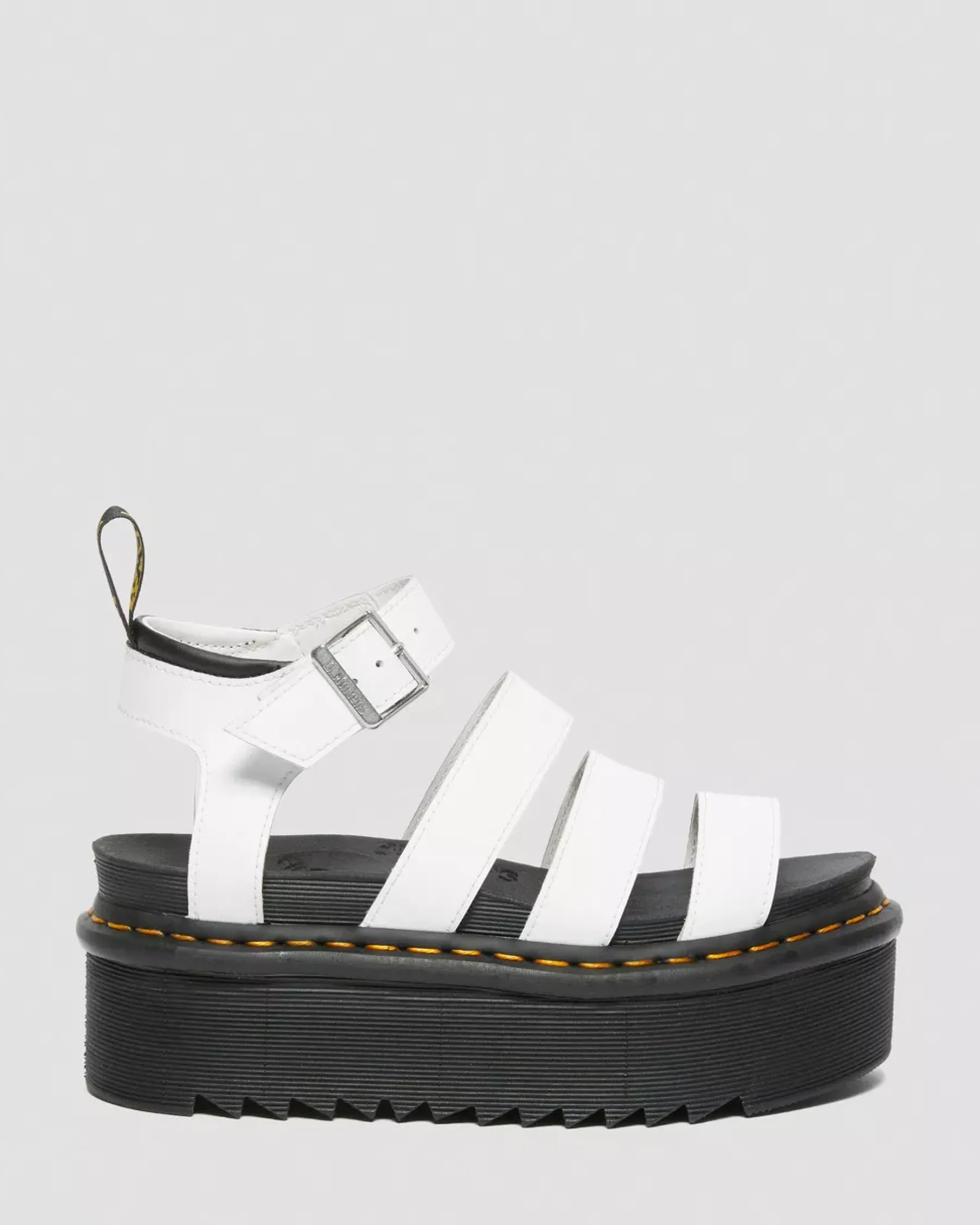 Sale|Platform Sandals>Dr. Martens Blaire Hydro Leather Platform Strap Sandals White — Hydro Leather