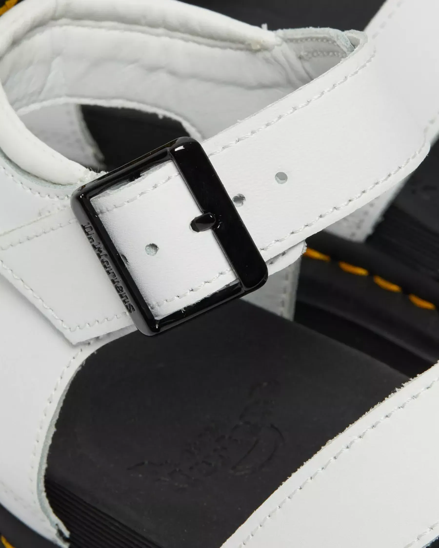Platform Sandals|Strap Sandals>Dr. Martens Blaire Hydro Leather Strap Sandals White — Hydro Leather