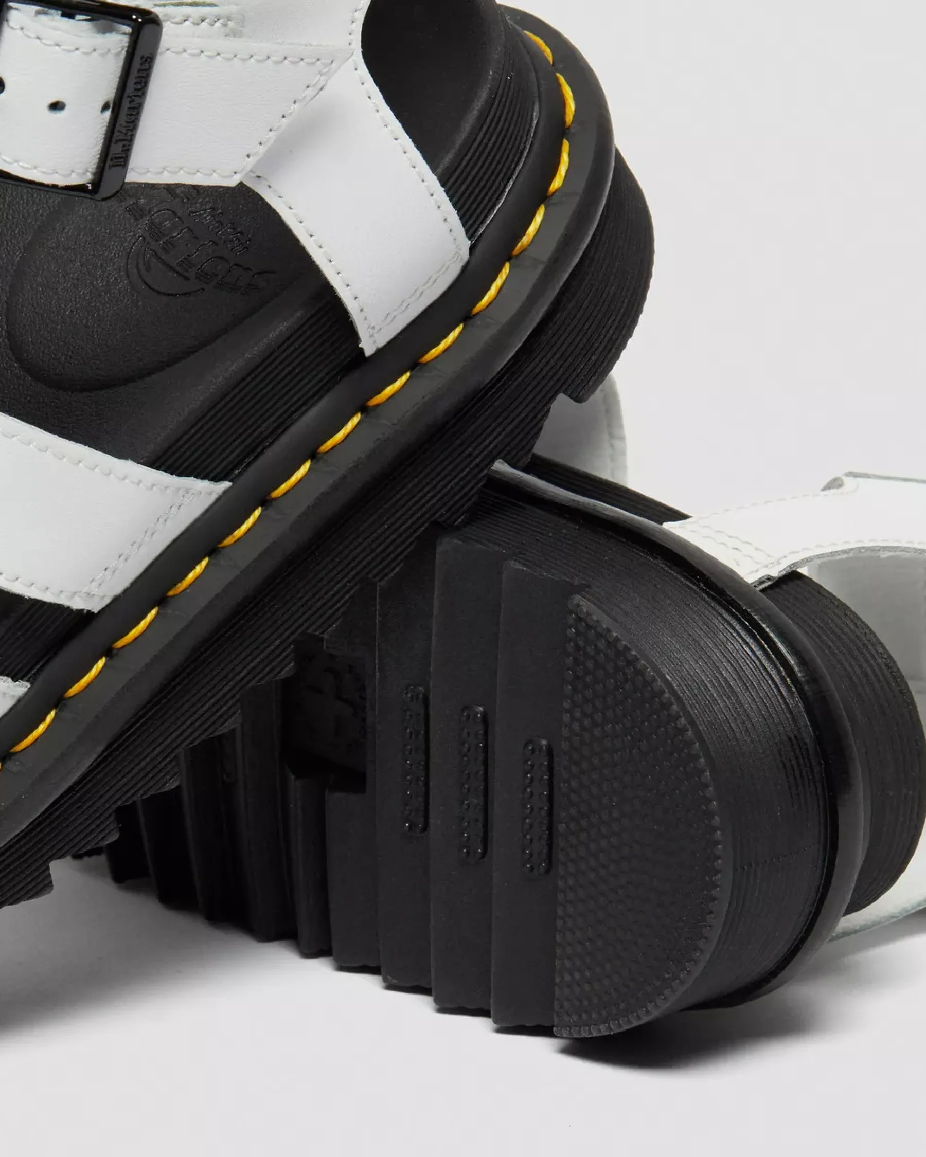 Platform Sandals|Strap Sandals>Dr. Martens Blaire Hydro Leather Strap Sandals White — Hydro Leather