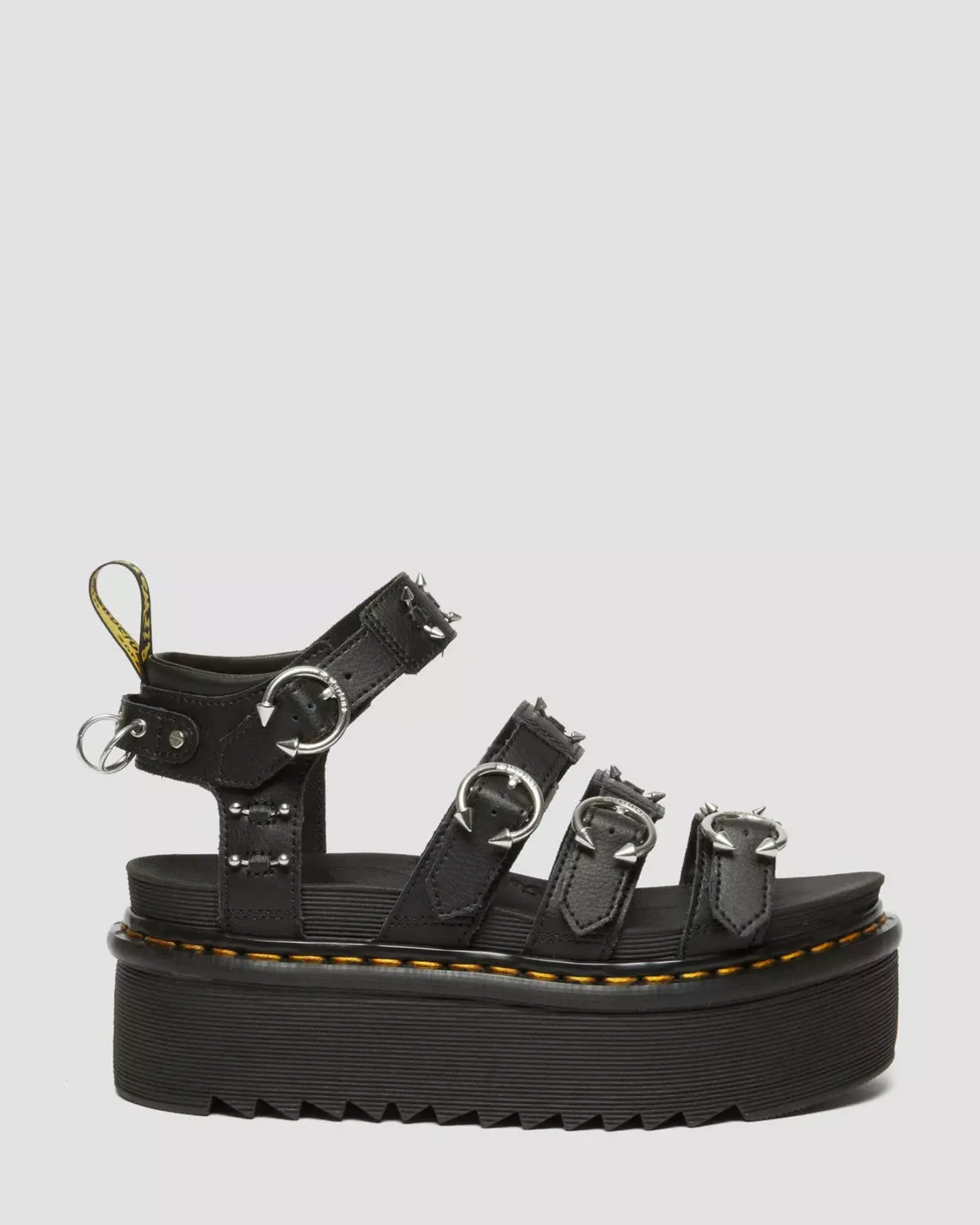 Platform Sandals|Strap Sandals>Dr. Martens Blaire Piercing Leather Platform Sandals Black — Athena