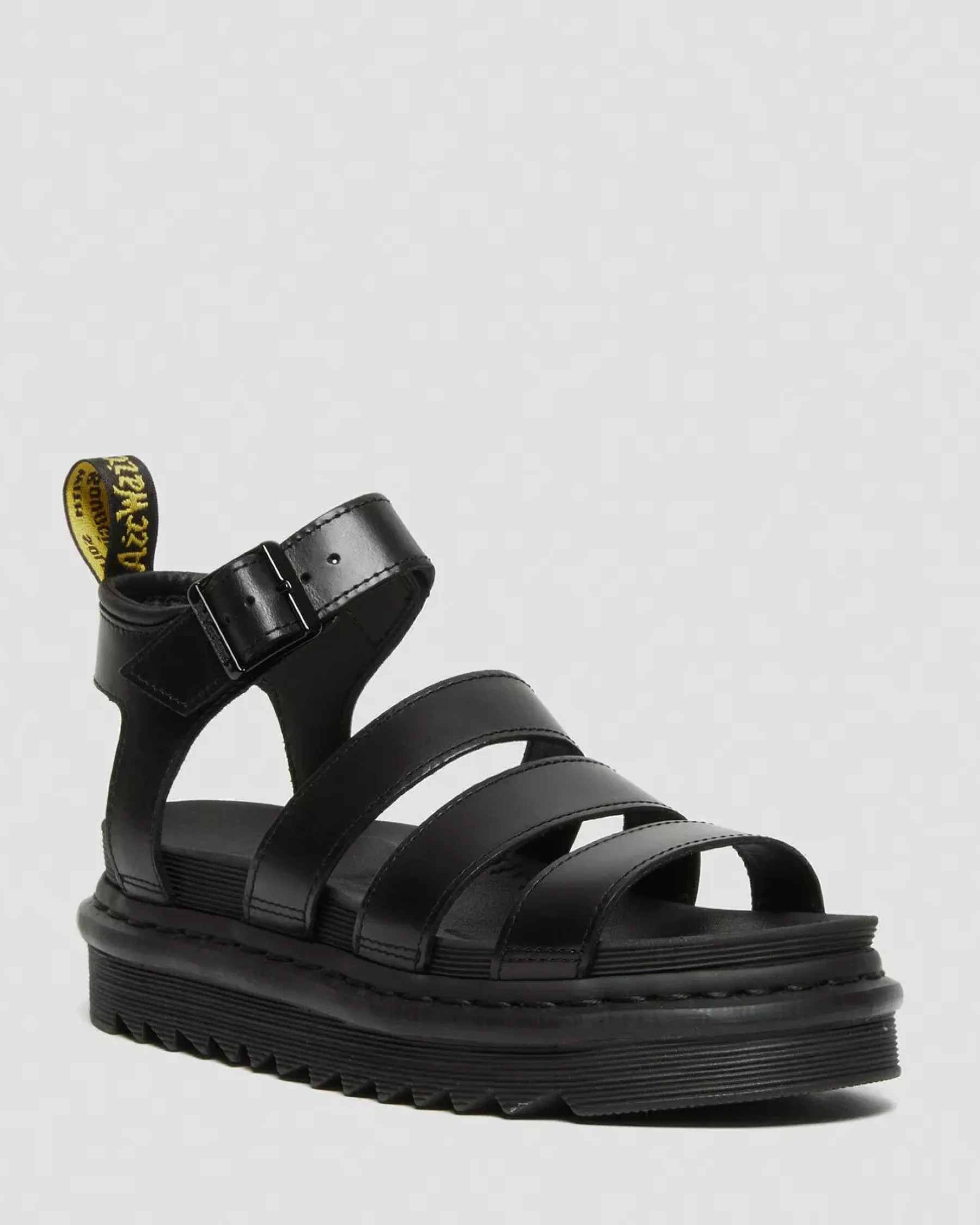 Platform Sandals|Strap Sandals>Dr. Martens Blaire Women's Brando Leather Strap Sandals Black — Brando