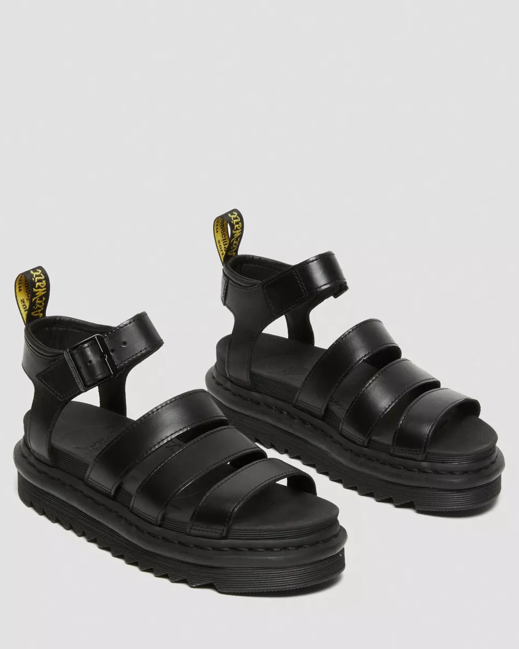 Platform Sandals|Strap Sandals>Dr. Martens Blaire Women's Brando Leather Strap Sandals Black — Brando