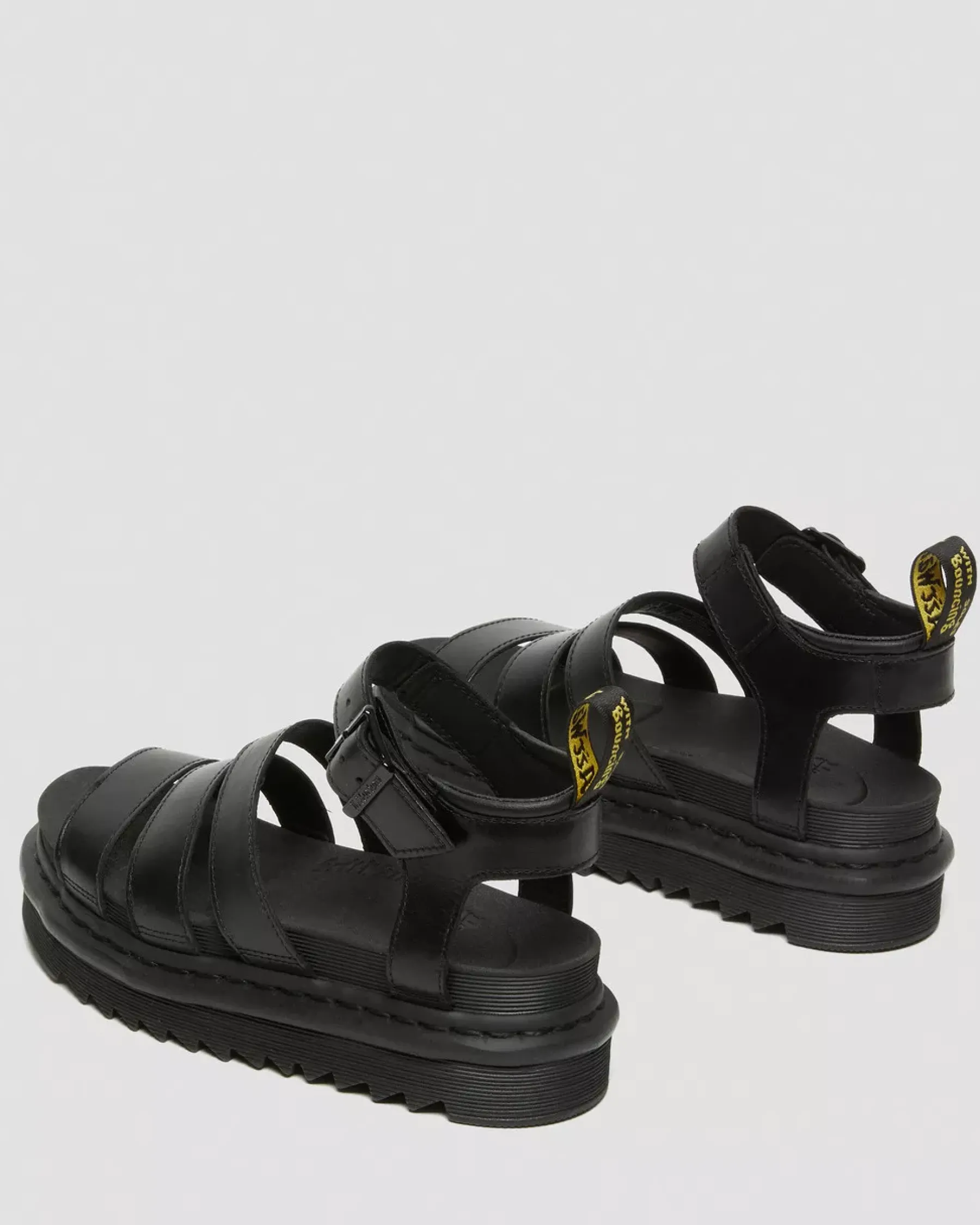 Platform Sandals|Strap Sandals>Dr. Martens Blaire Women's Brando Leather Strap Sandals Black — Brando