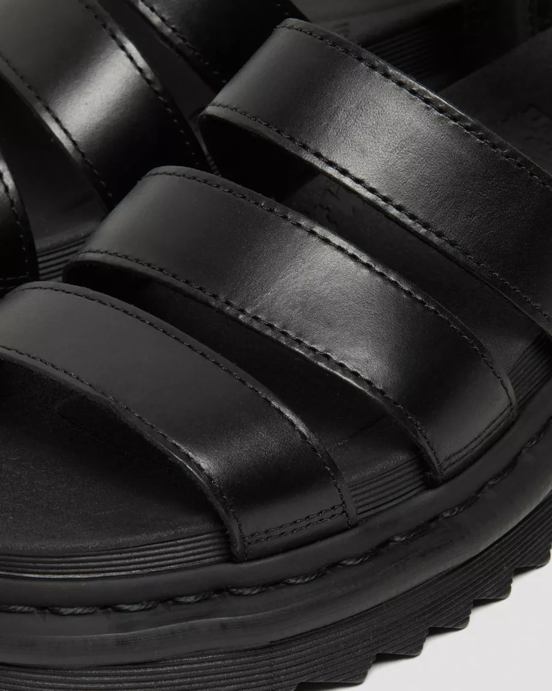 Platform Sandals|Strap Sandals>Dr. Martens Blaire Women's Brando Leather Strap Sandals Black — Brando