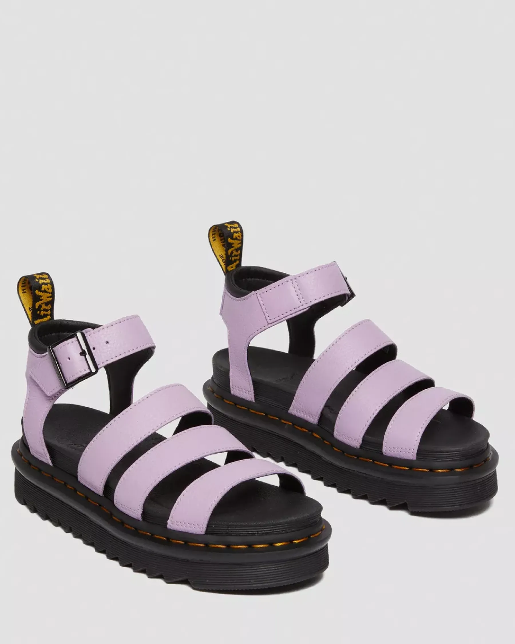 Sale|Platform Sandals>Dr. Martens Blaire Women's Pisa Leather Strap Sandals Lilac — Pisa