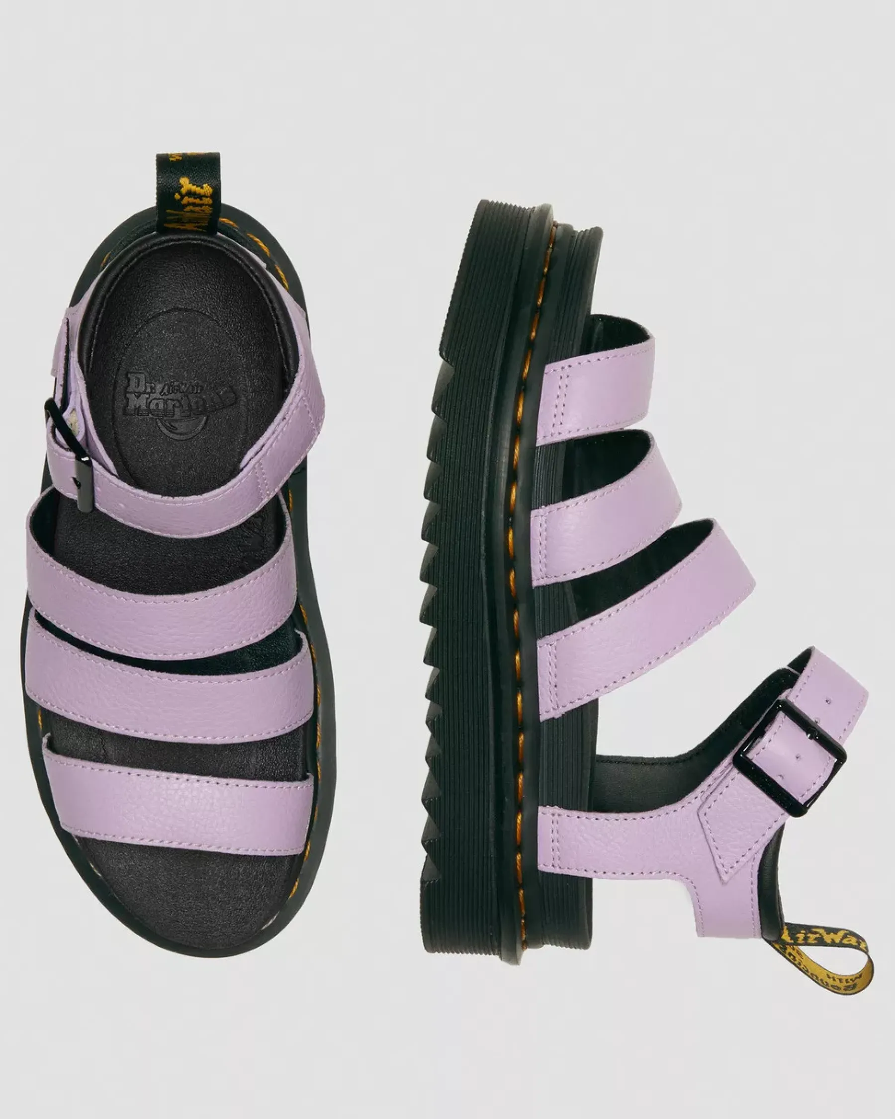 Sale|Platform Sandals>Dr. Martens Blaire Women's Pisa Leather Strap Sandals Lilac — Pisa