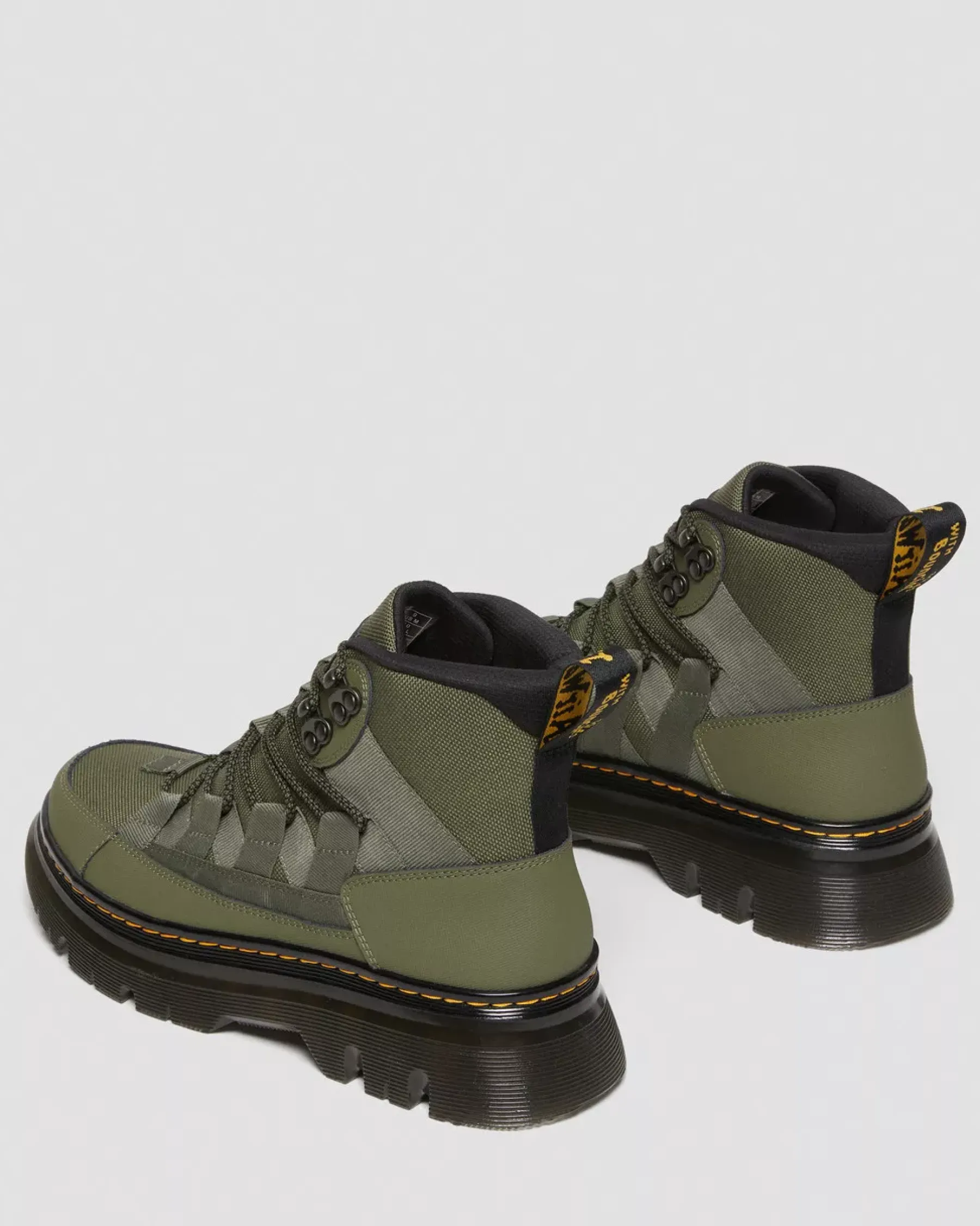 Sale|Casual Boots>Dr. Martens Boury Leather Casual Boots Khaki Green — Ajax+Extra Tough 50/50