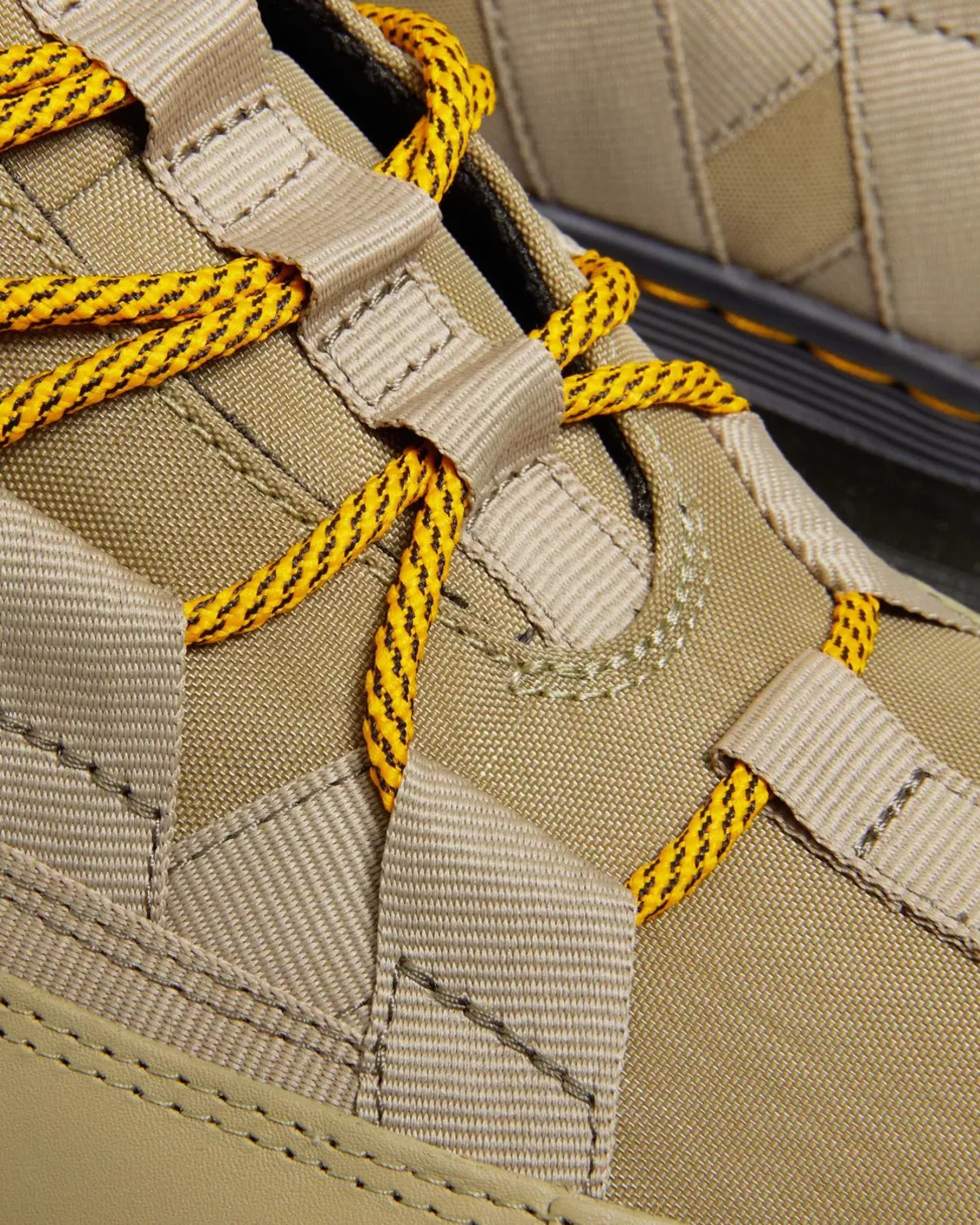 Sale|Casual Boots>Dr. Martens Boury Nylon & Leather Casual Boots Pale Olive — Cyclone Nylon+Lapstone