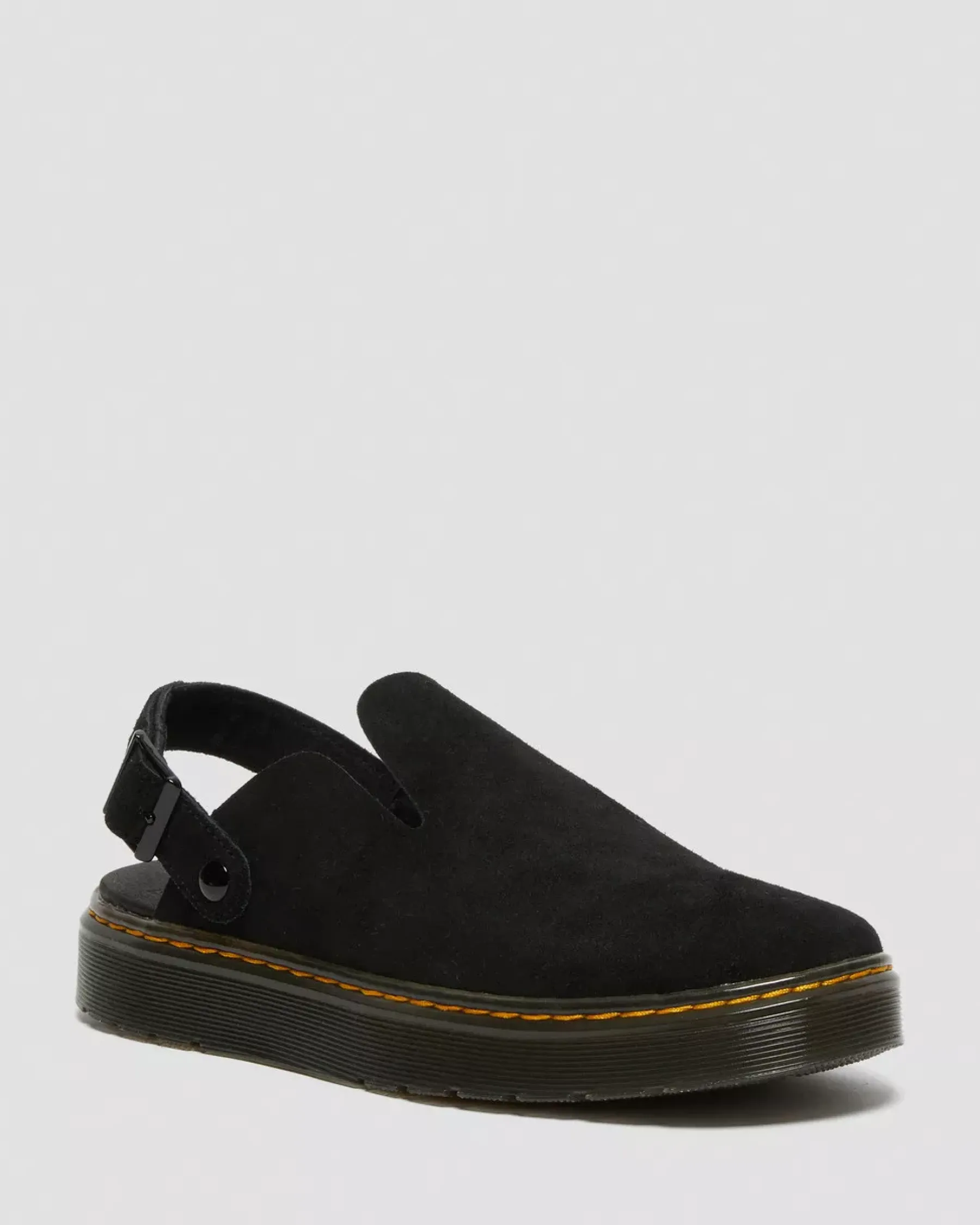 Bestsellers|Shoes>Dr. Martens Carlson Suede Casual Slingback Mules Black — E.H.Suede