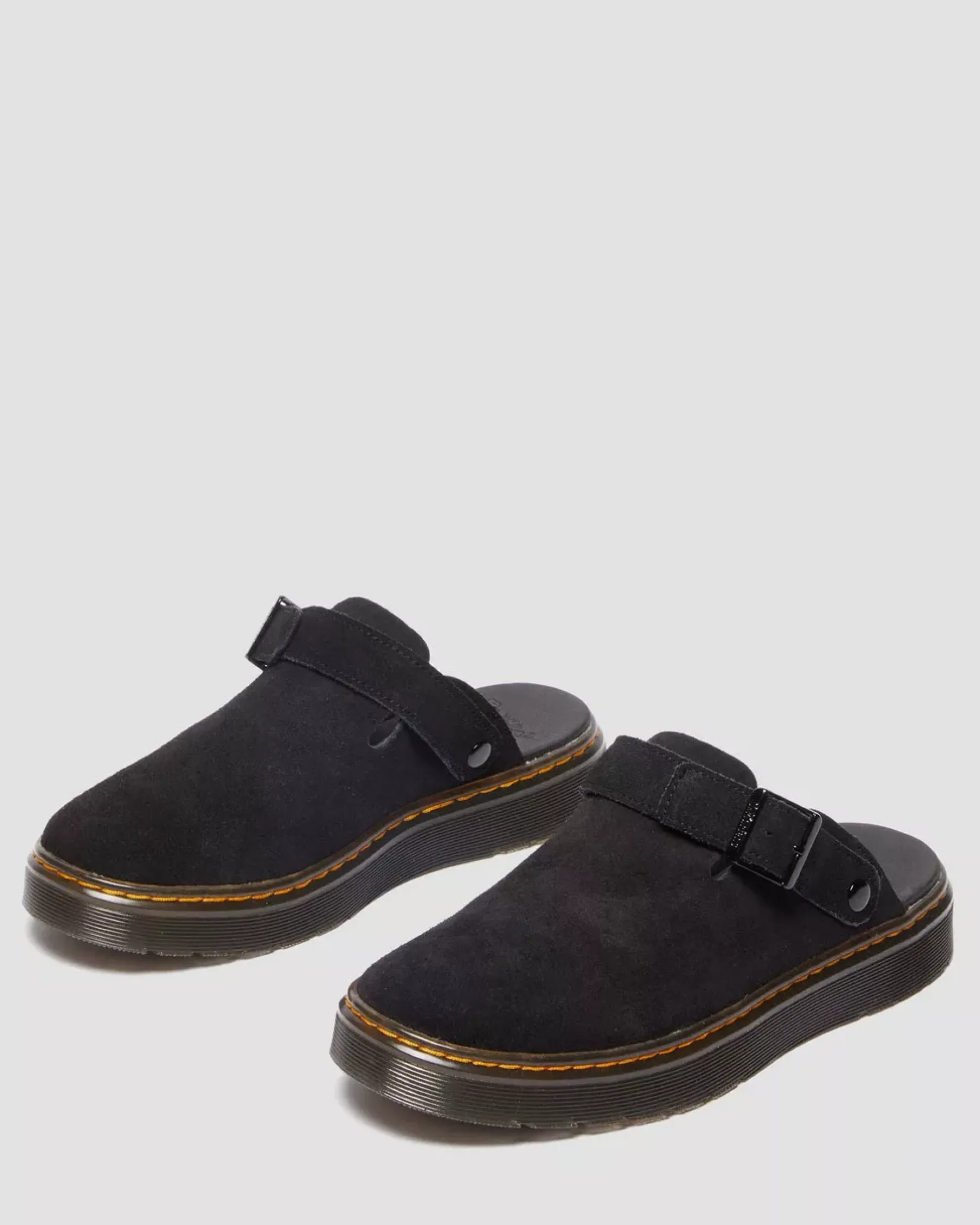 Bestsellers|Shoes>Dr. Martens Carlson Suede Casual Slingback Mules Black — E.H.Suede