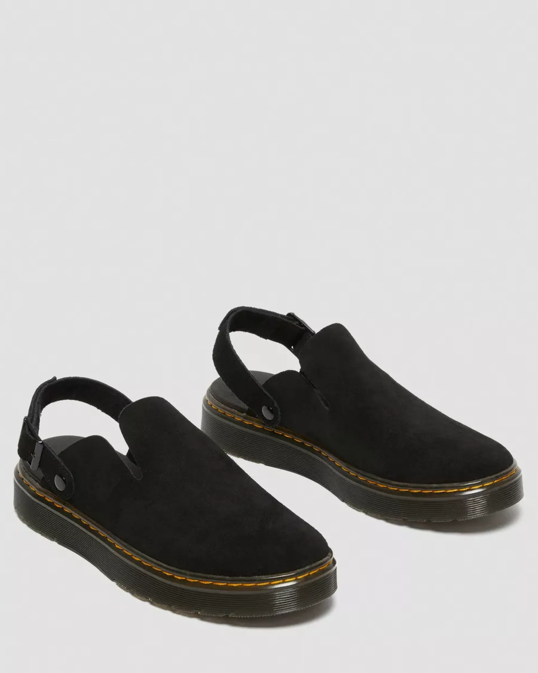 Bestsellers|Shoes>Dr. Martens Carlson Suede Casual Slingback Mules Black — E.H.Suede