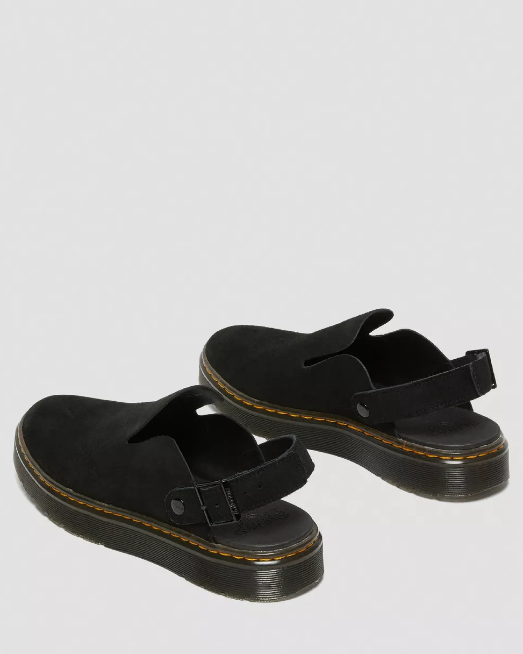 Bestsellers|Shoes>Dr. Martens Carlson Suede Casual Slingback Mules Black — E.H.Suede