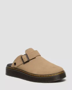 Mules & Slides|Shoes>Dr. Martens Carlson Suede Casual Slingback Mules Savannah Tan — E.H.Suede