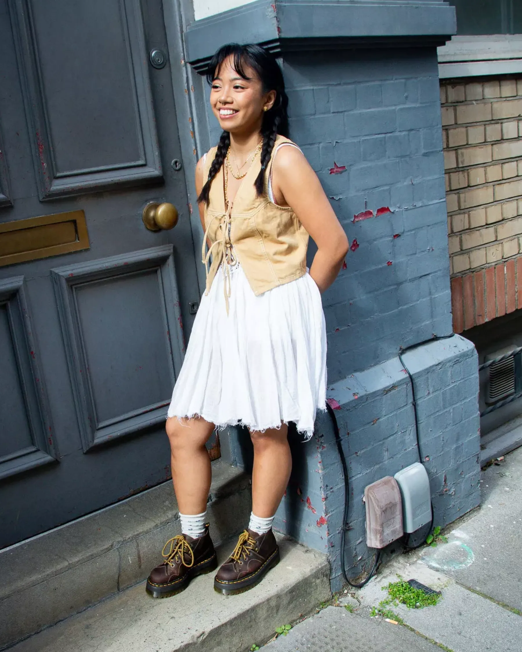 Ankle Boots|Platforms>Dr. Martens Church Arc Crazy Horse Platform Monkey Boots Dark Brown — Crazy Horse