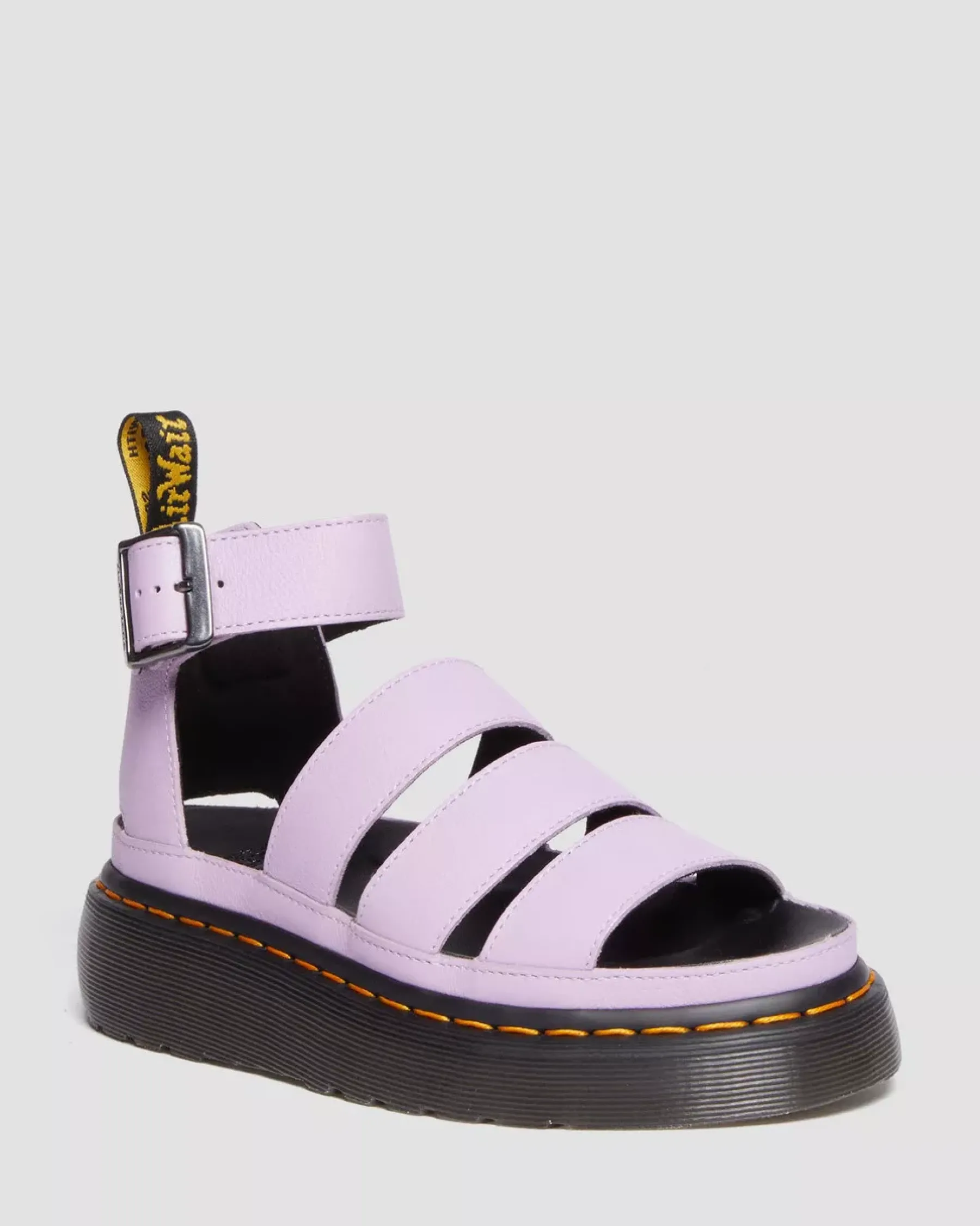 Sale|Platform Sandals>Dr. Martens Clarissa II Pisa Leather Platform Strap Sandals Lilac — Pisa
