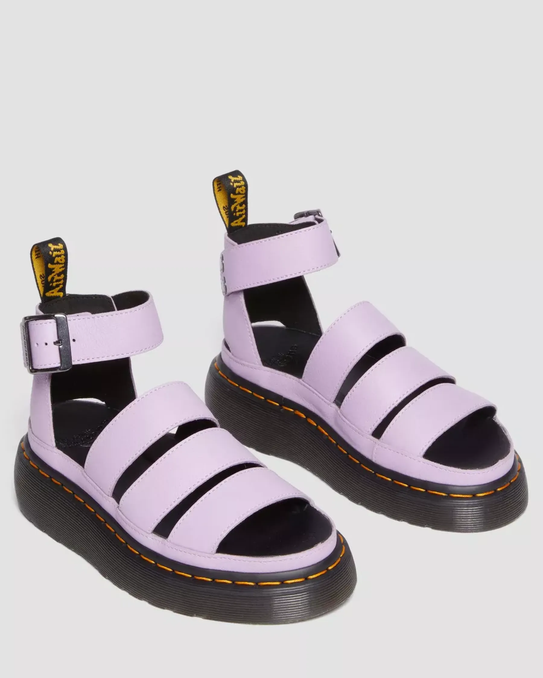 Sale|Platform Sandals>Dr. Martens Clarissa II Pisa Leather Platform Strap Sandals Lilac — Pisa
