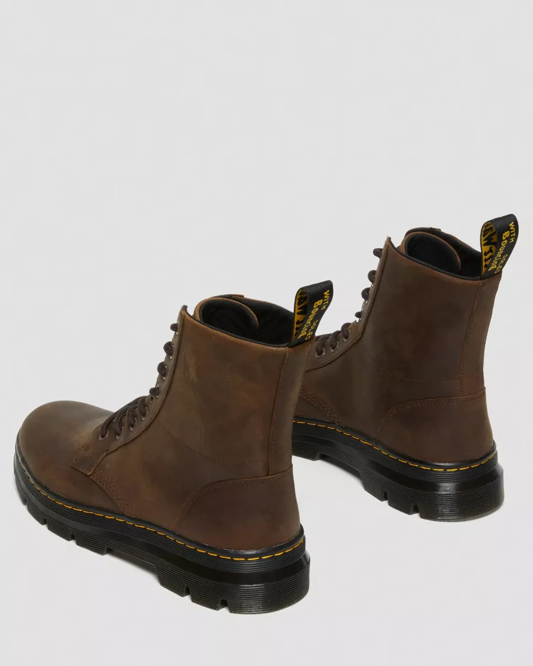 Casual Boots|Ankle Boots>Dr. Martens Combs Crazy Horse Leather Casual Boots Brown — Crazy Horse