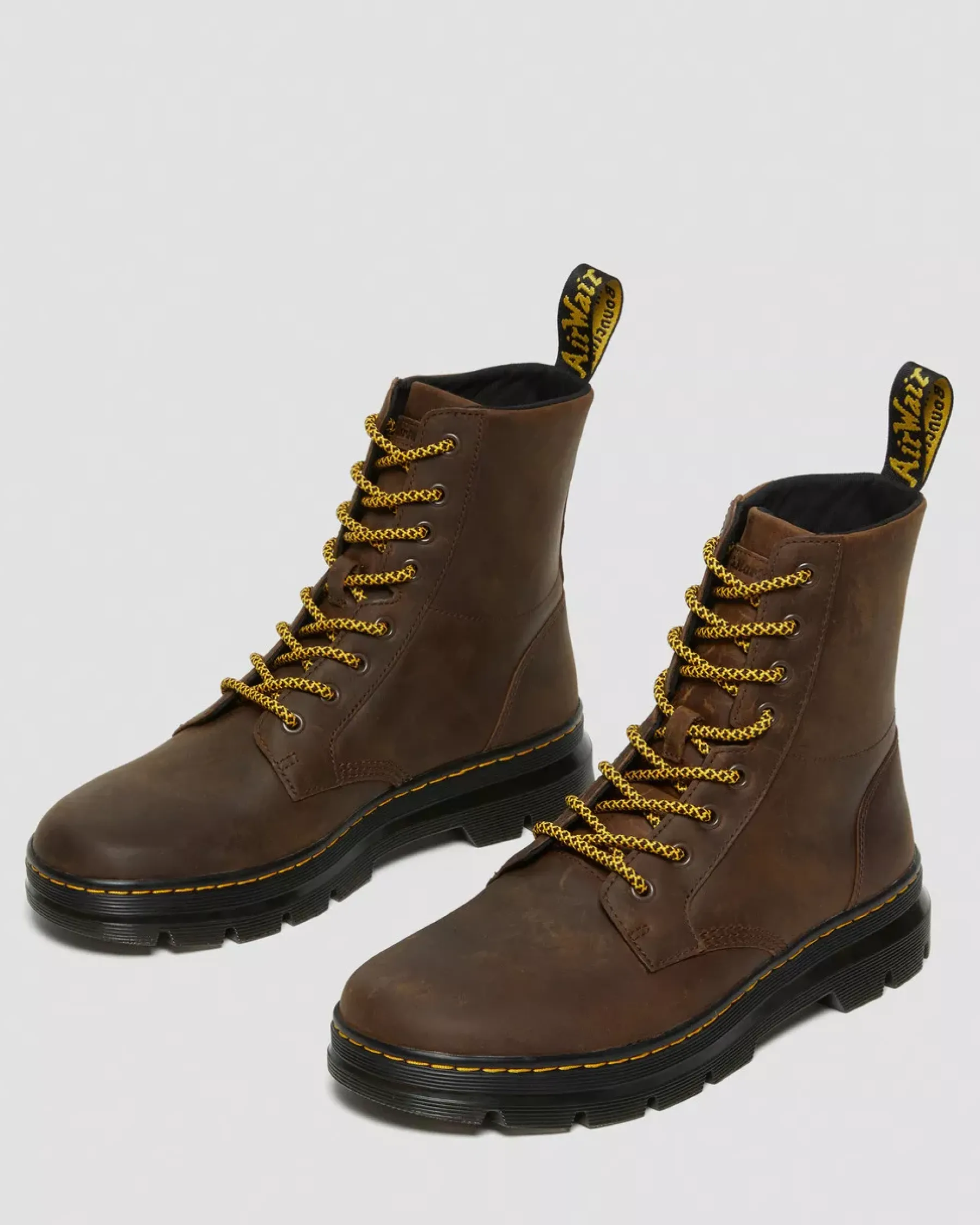 Casual Boots|Ankle Boots>Dr. Martens Combs Crazy Horse Leather Casual Boots Brown — Crazy Horse