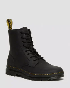 Bestsellers|Ankle Boots>Dr. Martens Combs Leather Casual Boots Black — Wyoming